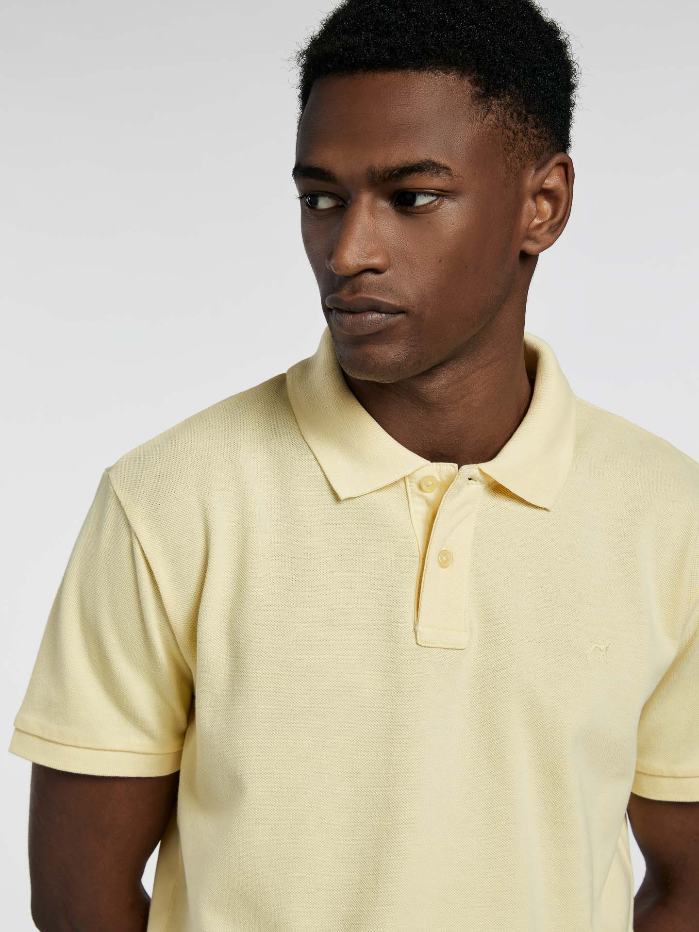 Slim fit garment dye piqué polo shirt - Image 5