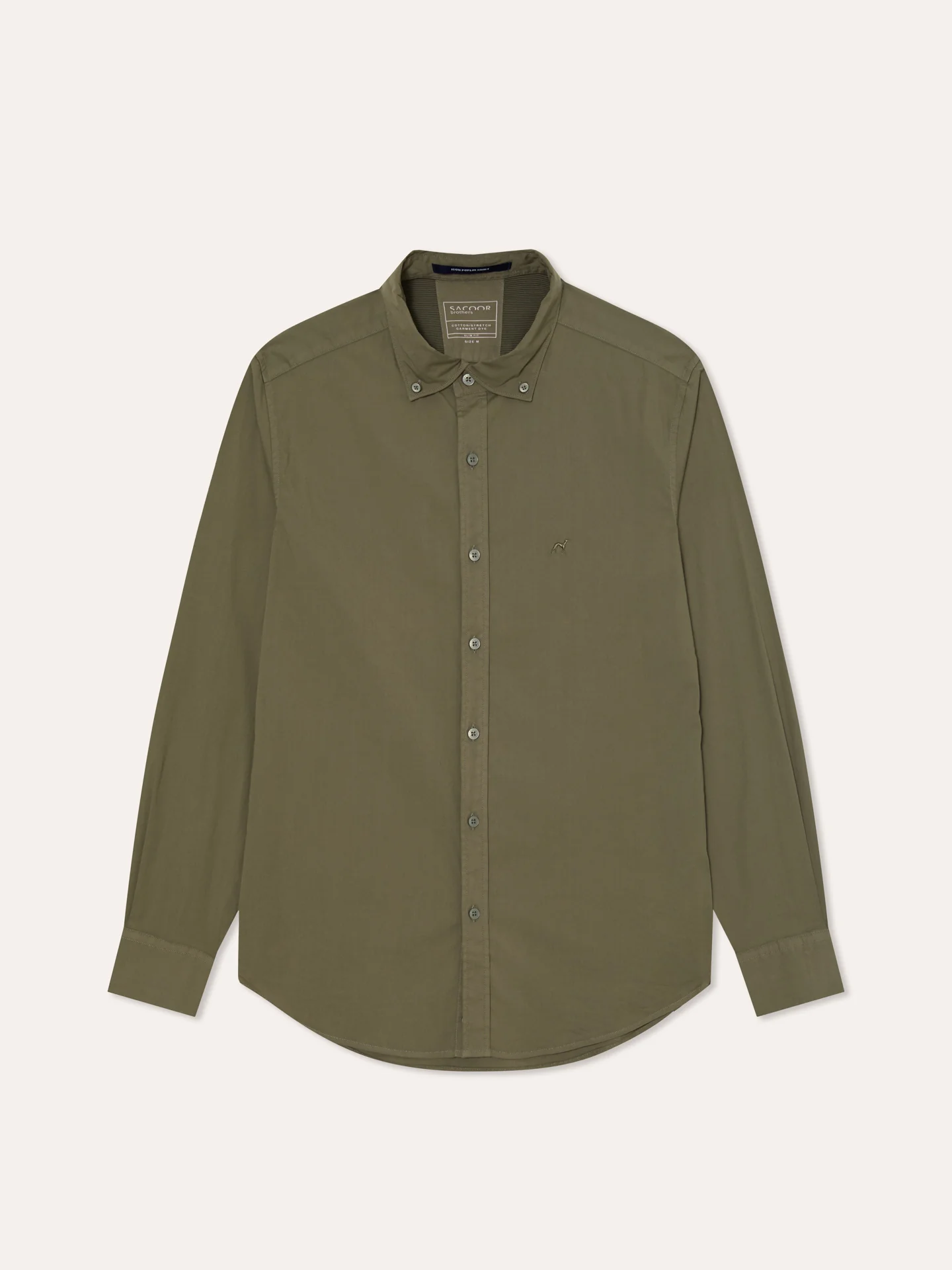 Slim Fit Garment Dye Poplin Shirt on Comfort Cotton - Image 5