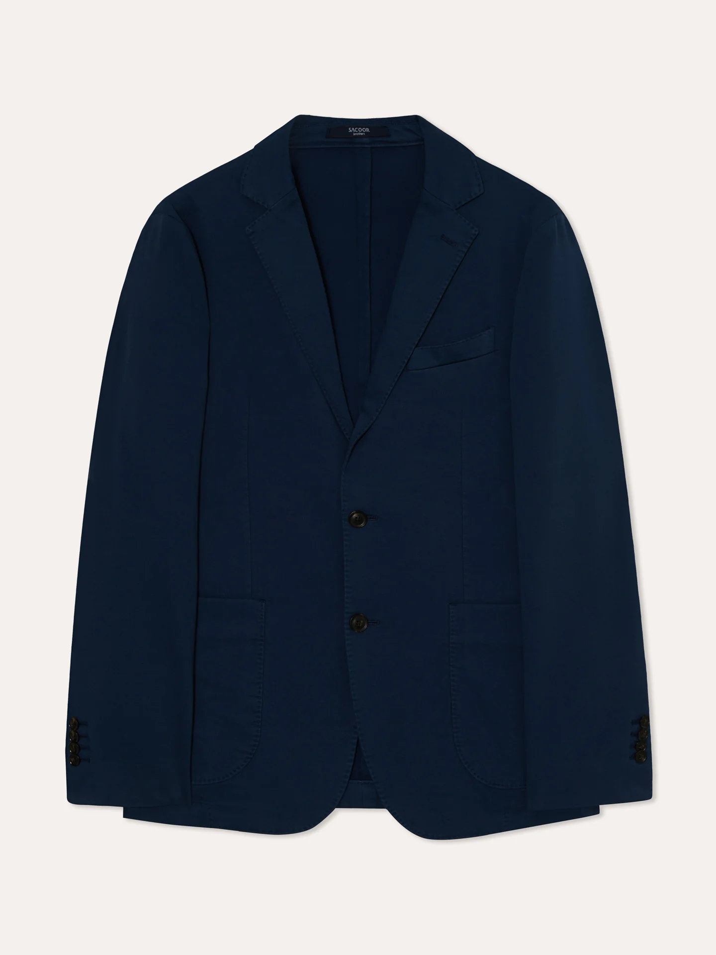 Slim Fit Garment Dye Structured Blazer in Comfort Cotton - Image 5