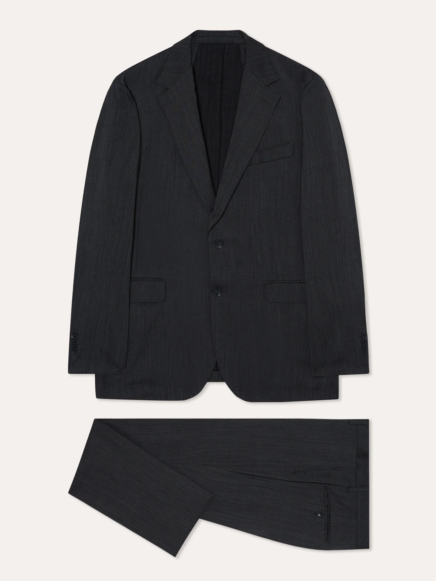 Slim Fit Herringbone Suit in Performance Wool - Image 5