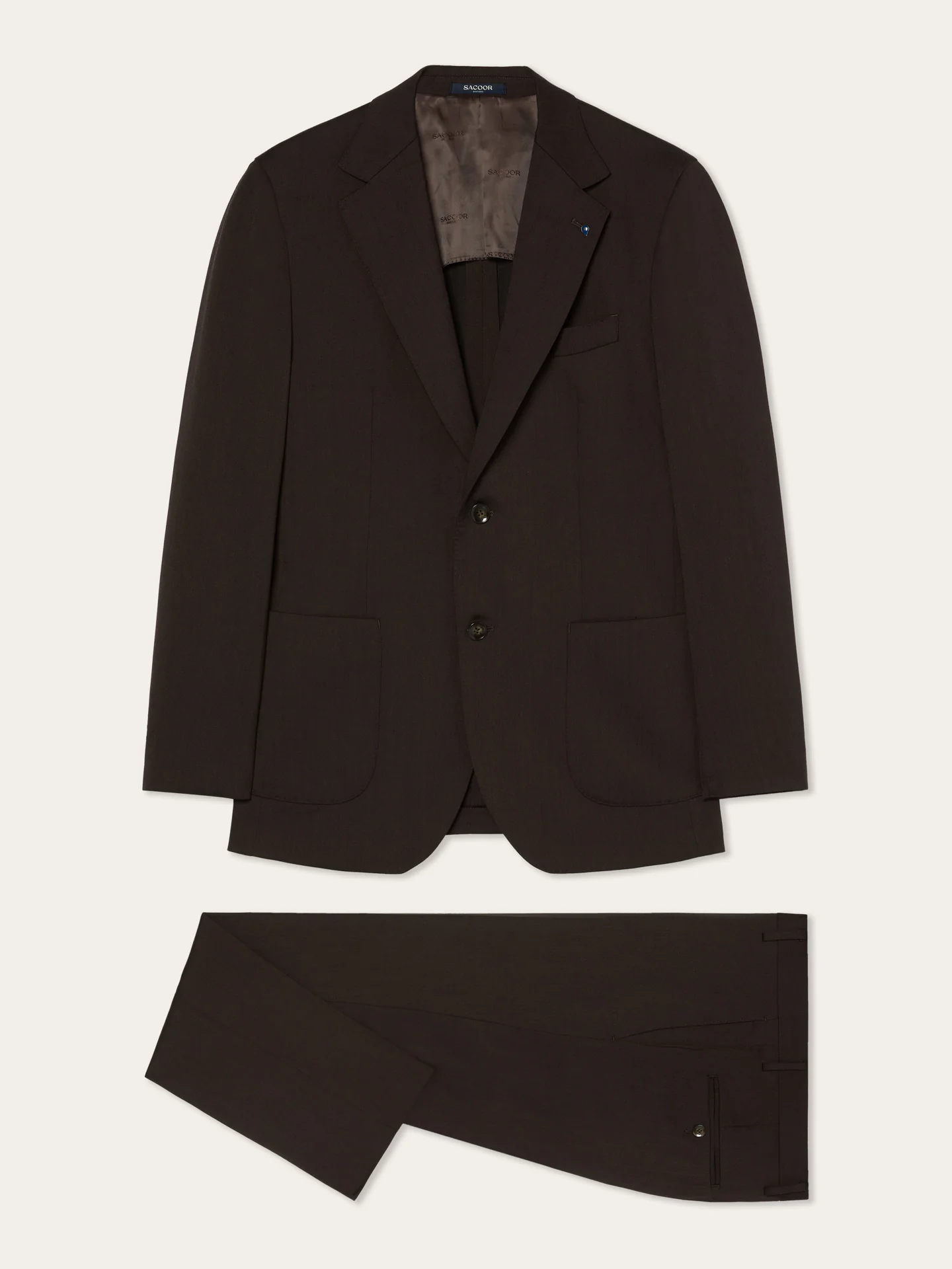 Slim Fit Herringbone Travel Suit - Image 5