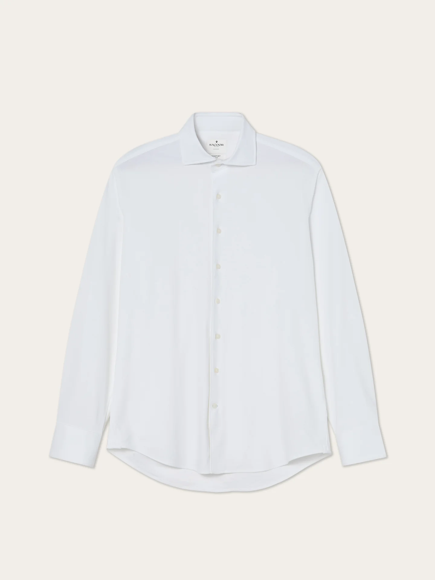 Slim Fit Jersey Stretch Travel Shirt With Newport Collar - Image 12