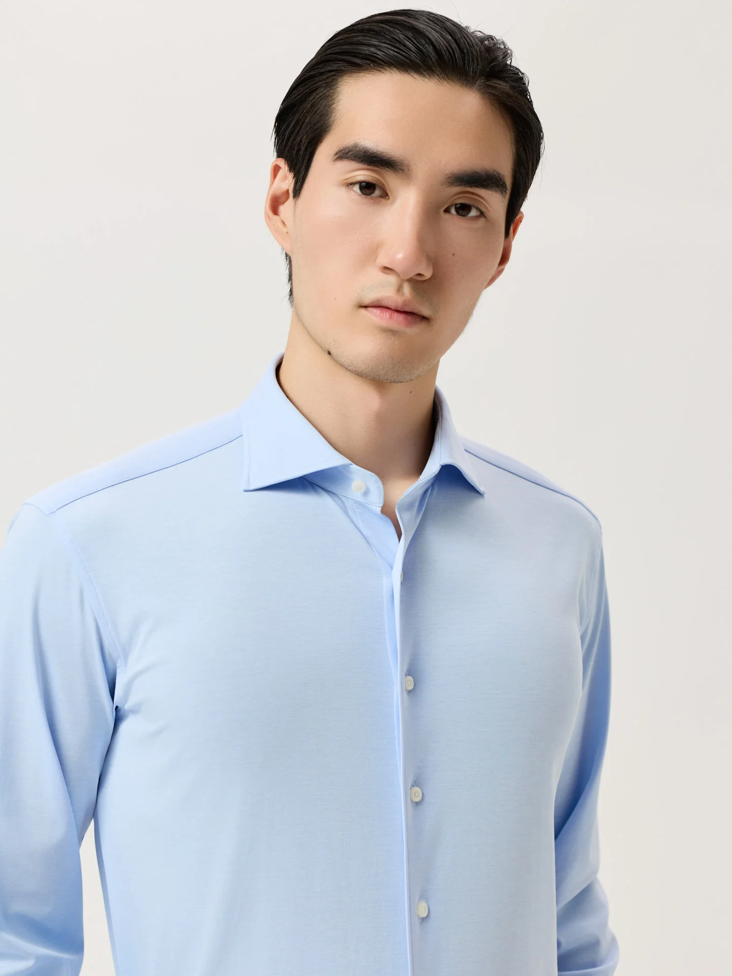 Slim Fit Jersey Stretch Travel Shirt With Newport Collar - Image 5