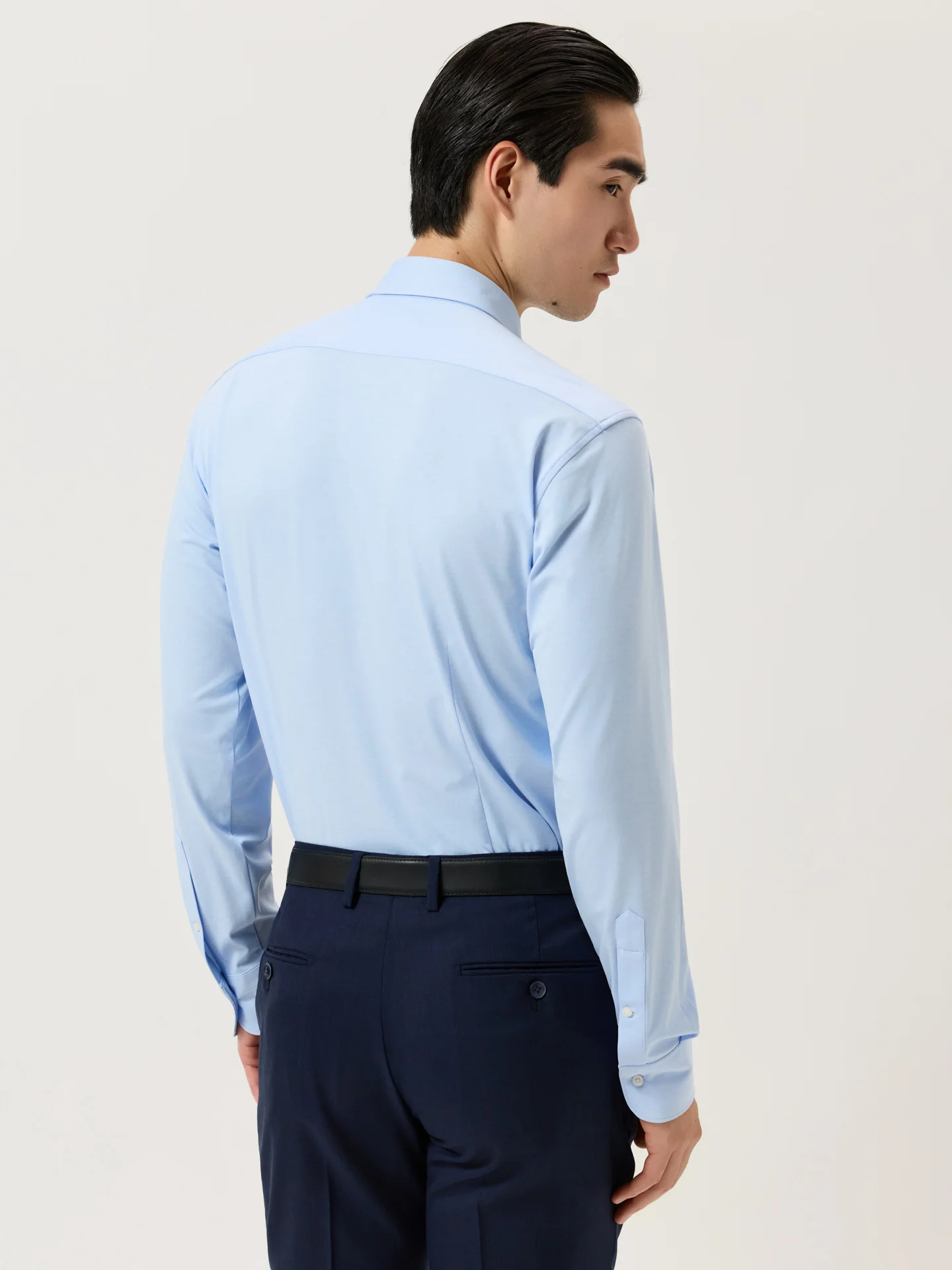 Slim Fit Jersey Stretch Travel Shirt With Newport Collar - Image 7