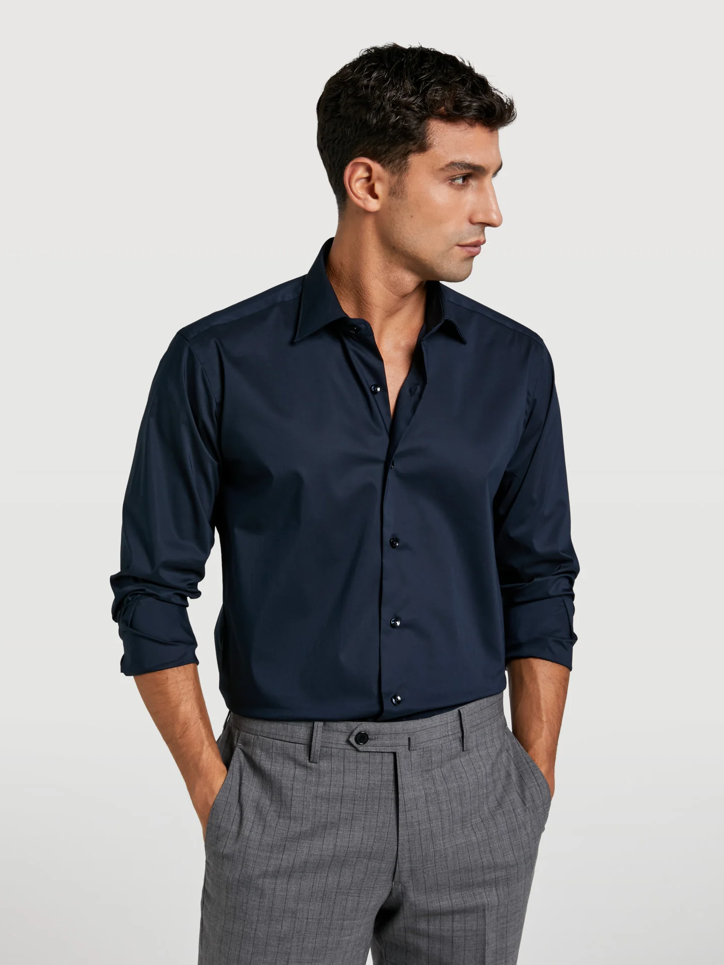 Slim fit k-easy plain poplin comfort formal shirt - Image 4