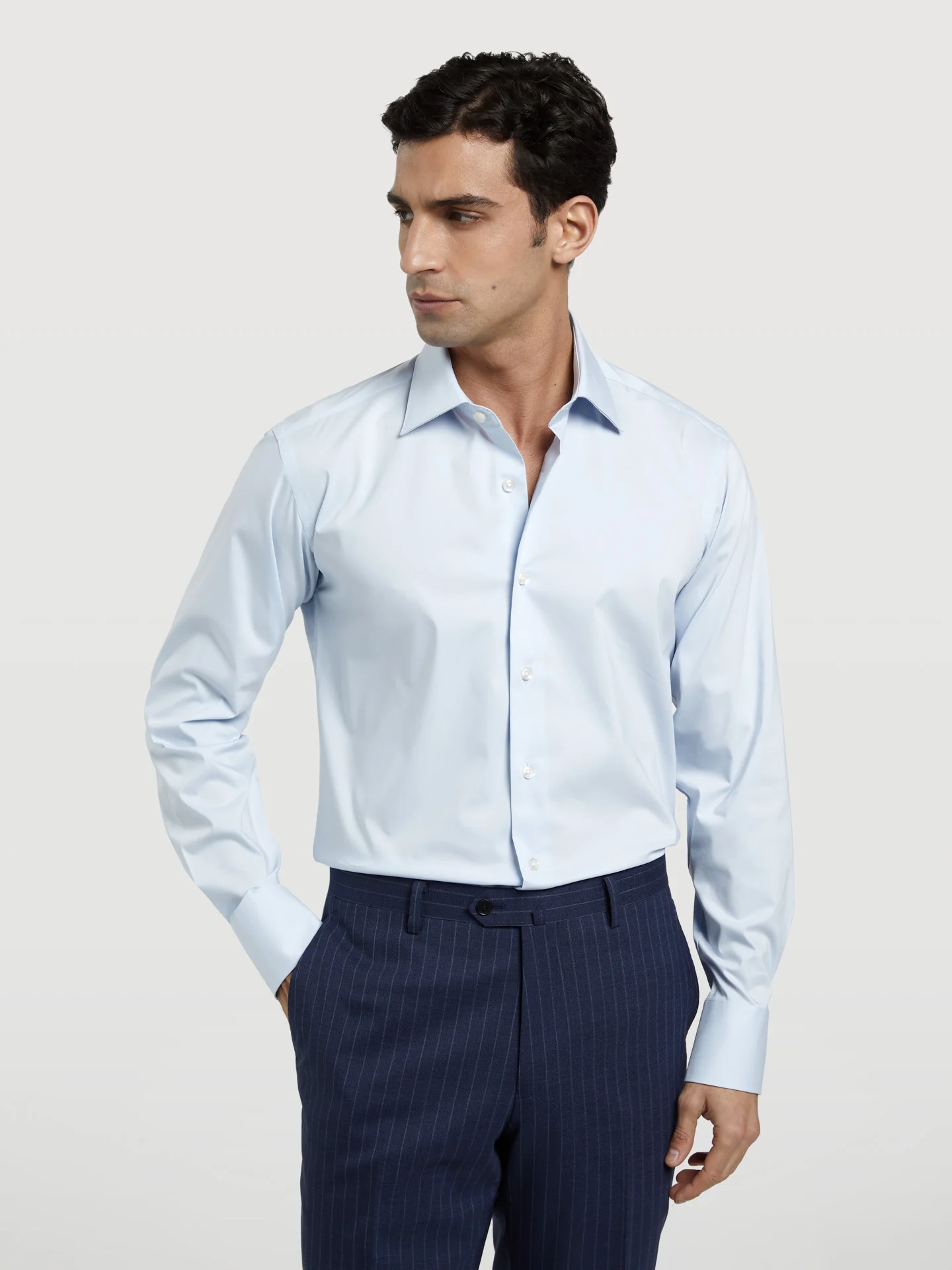 Slim Fit K-Easy Plain poplin Comfort Formal Shirt - Image 10