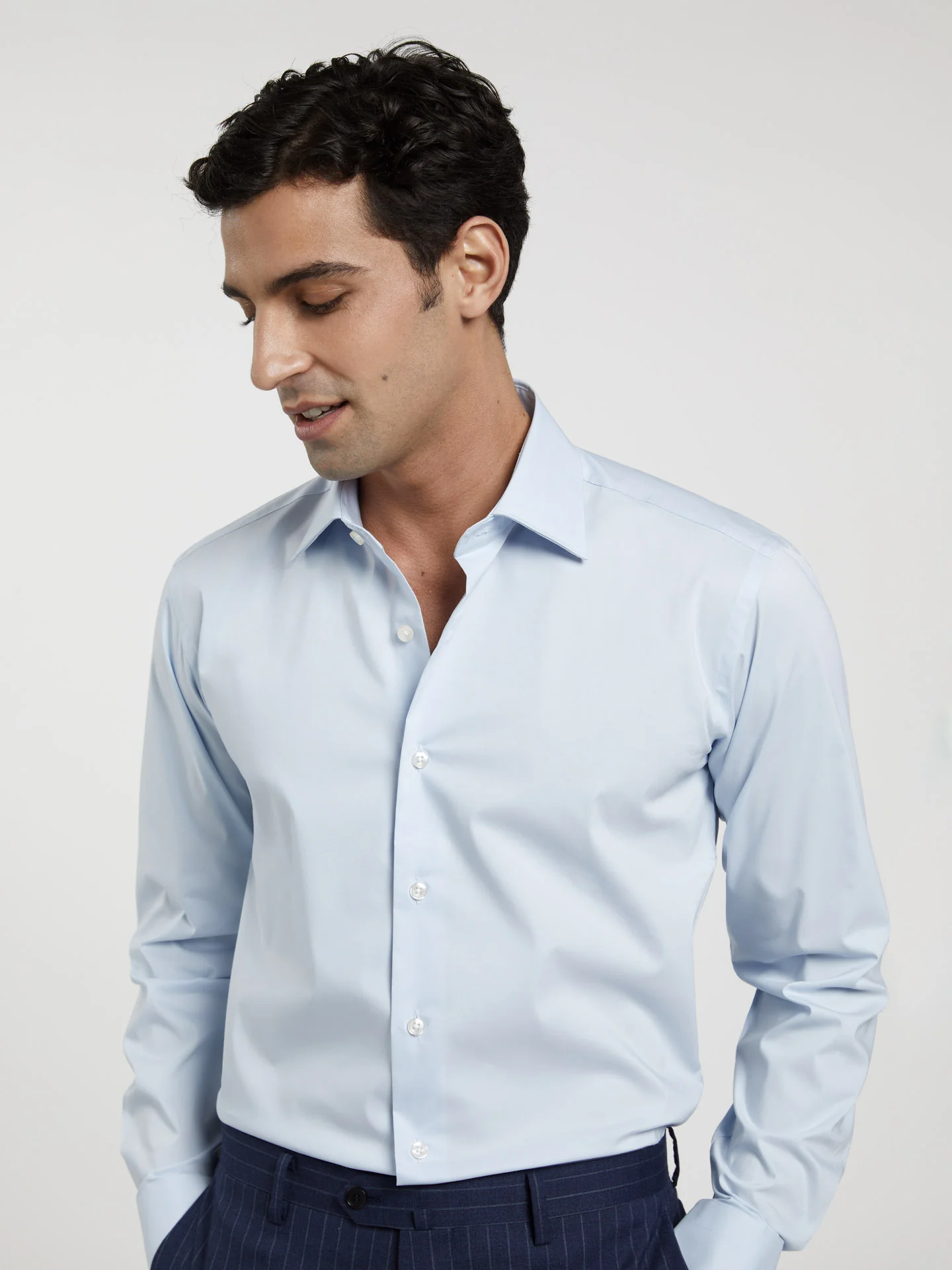 Slim Fit K-Easy Plain poplin Comfort Formal Shirt - Image 11