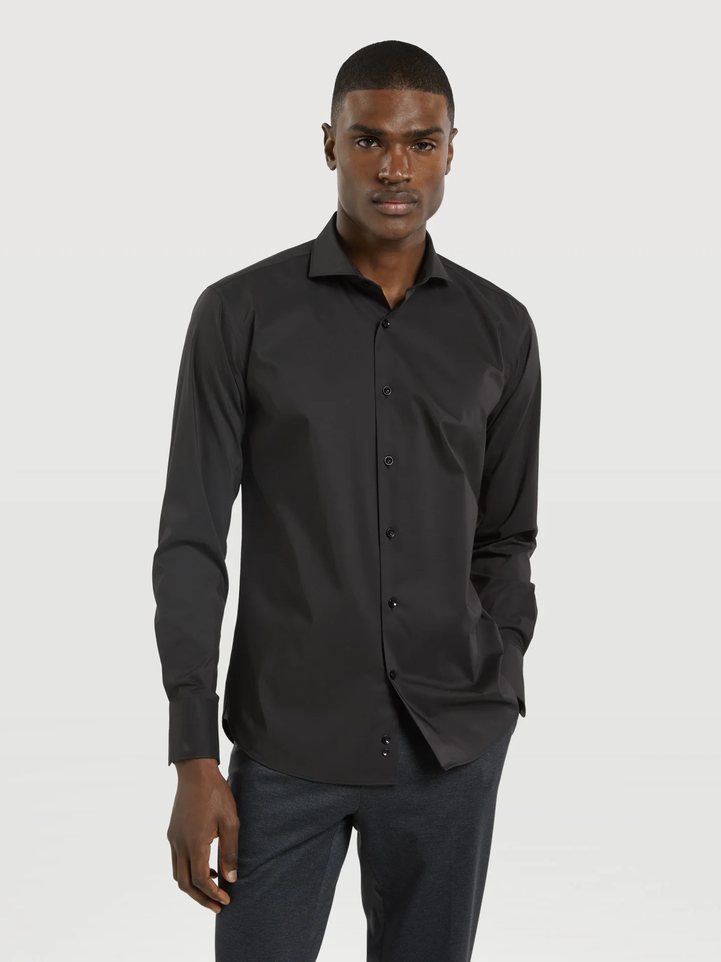Slim fit k-easy plain poplin comfort formal shirt