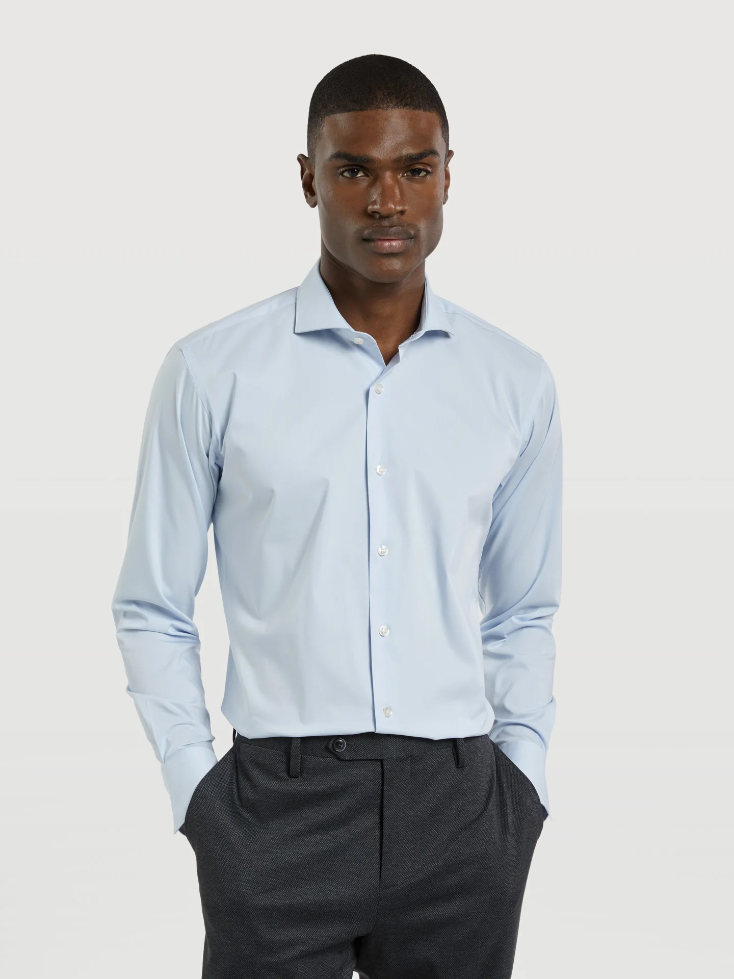 Slim fit k-easy plain poplin comfort formal shirt - Image 10