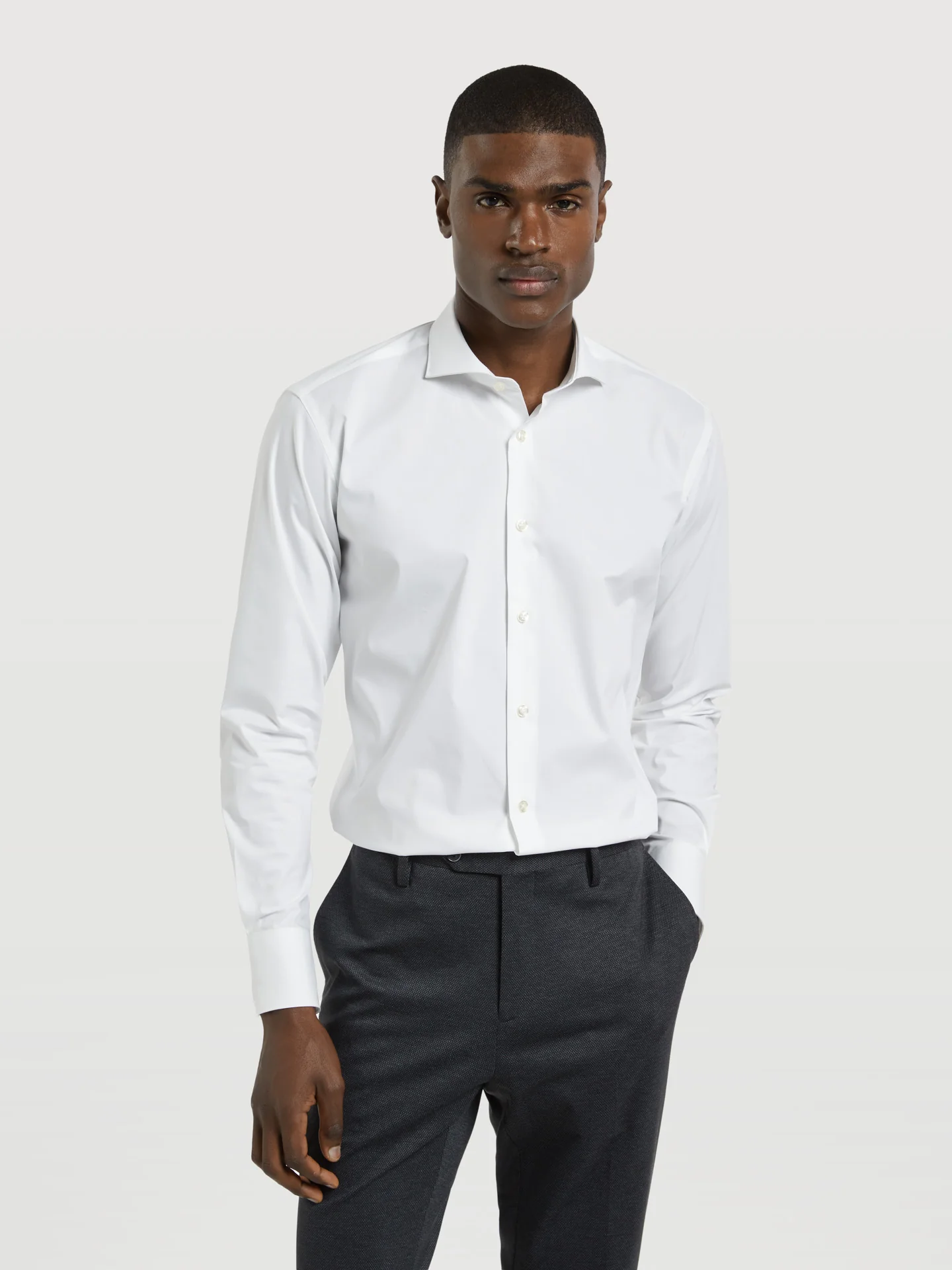 Slim fit k-easy plain poplin comfort formal shirt - Image 19
