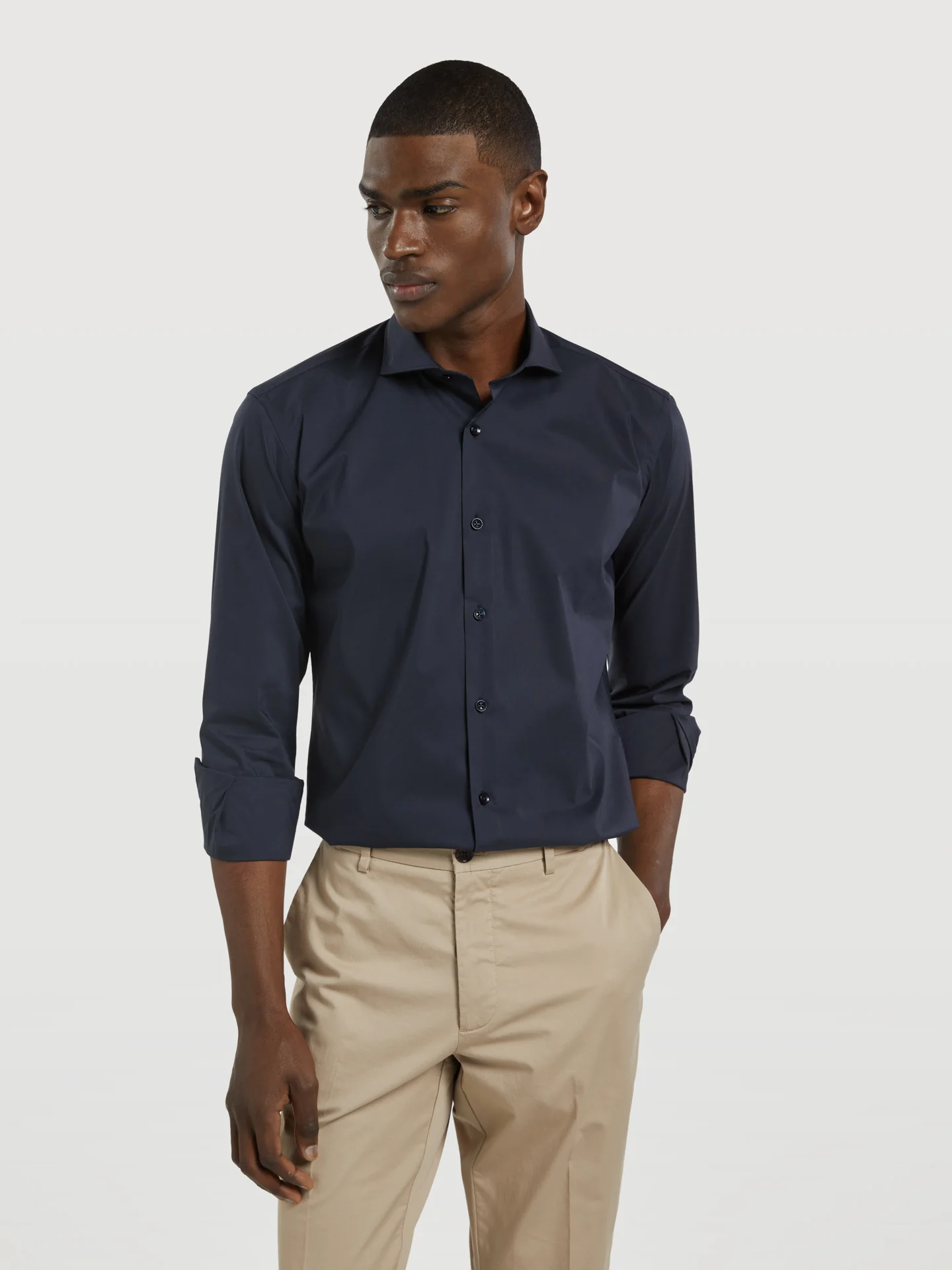Slim fit k-easy plain poplin comfort formal shirt - Image 7