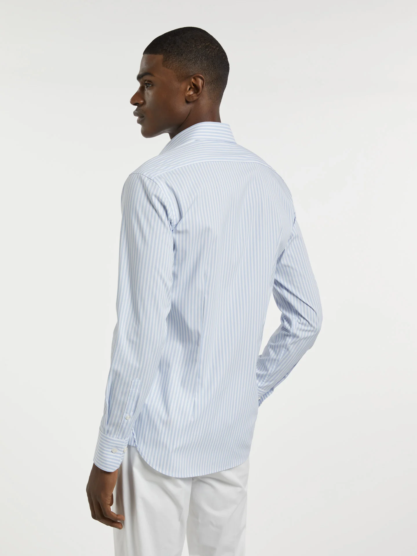 Slim Fit K-Easy stripes poplin Comfort Formal Shirt - Image 3
