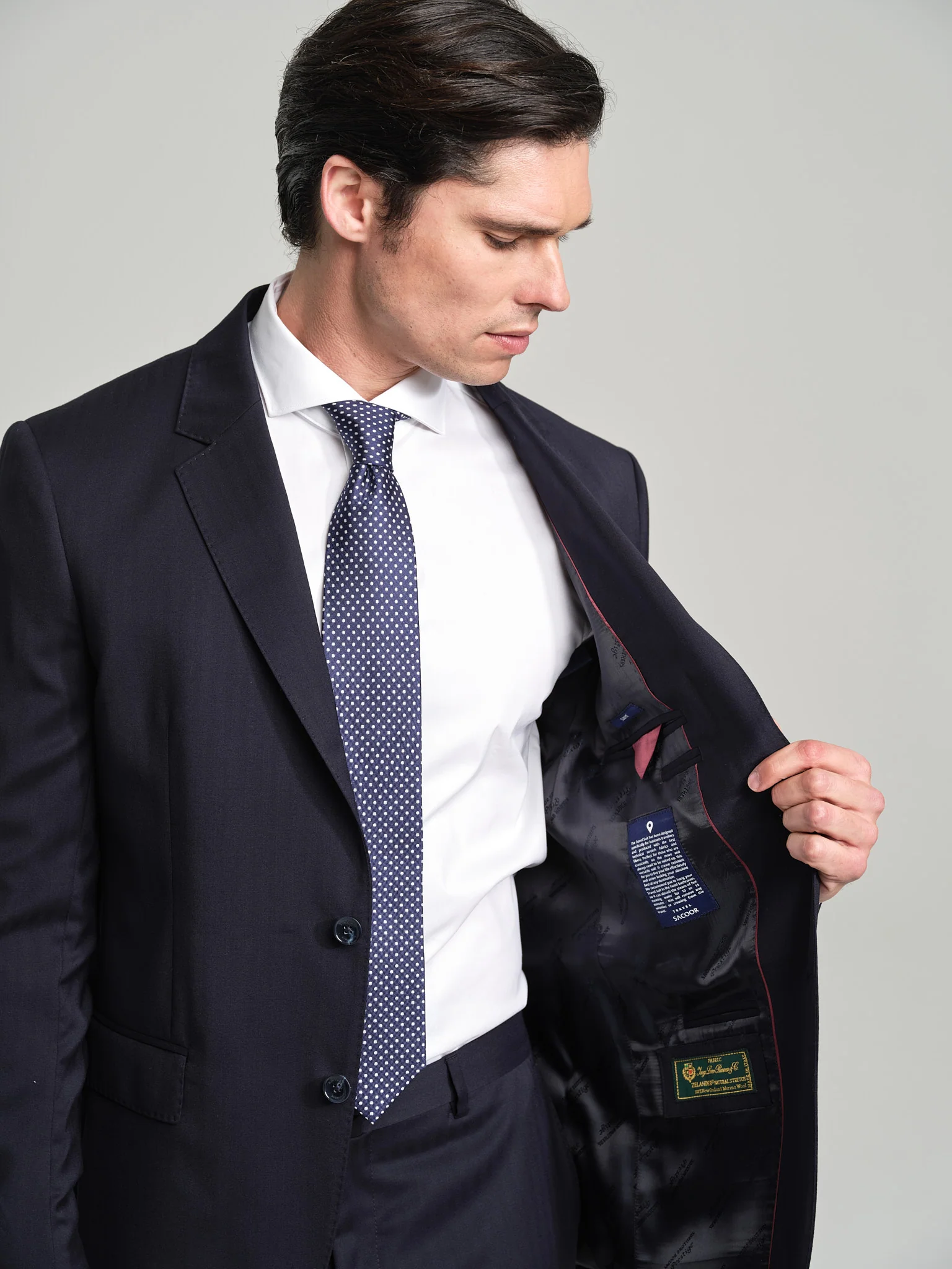 Slim fit K-Easy Travel prestige herringbone suit - Image 4