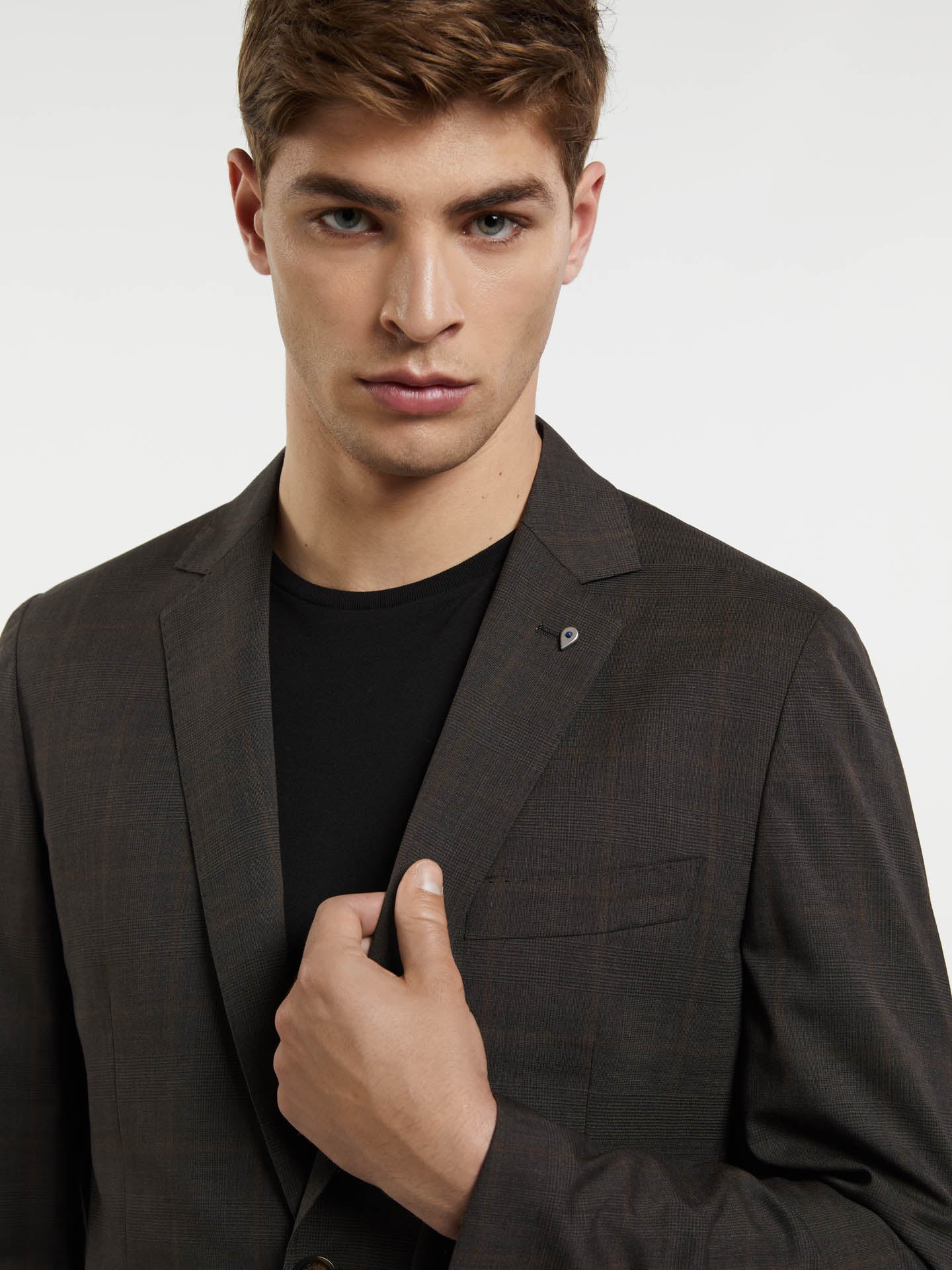 Slim Fit K-Globetrotter Prince of wales Suit - Image 3