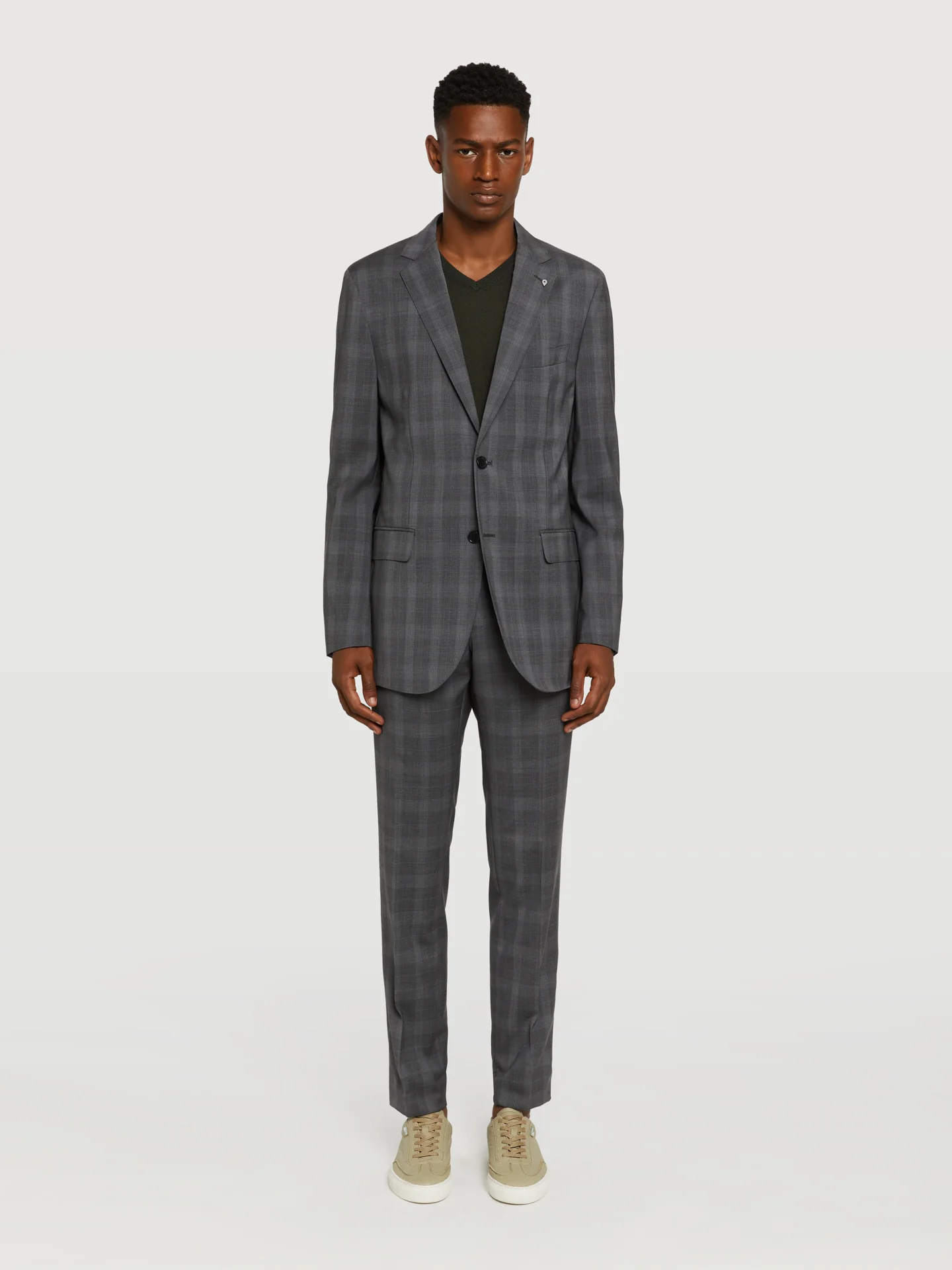 Slim fit k-moving italian fabric suit