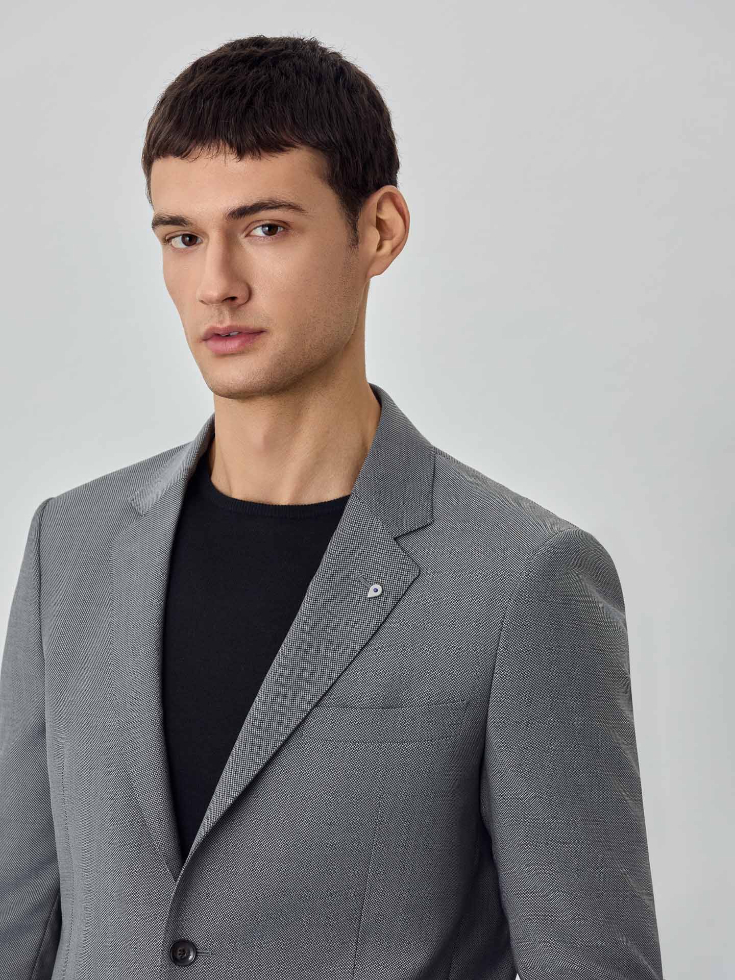 Slim fit K-Stretch Birdeye Suit - Image 4