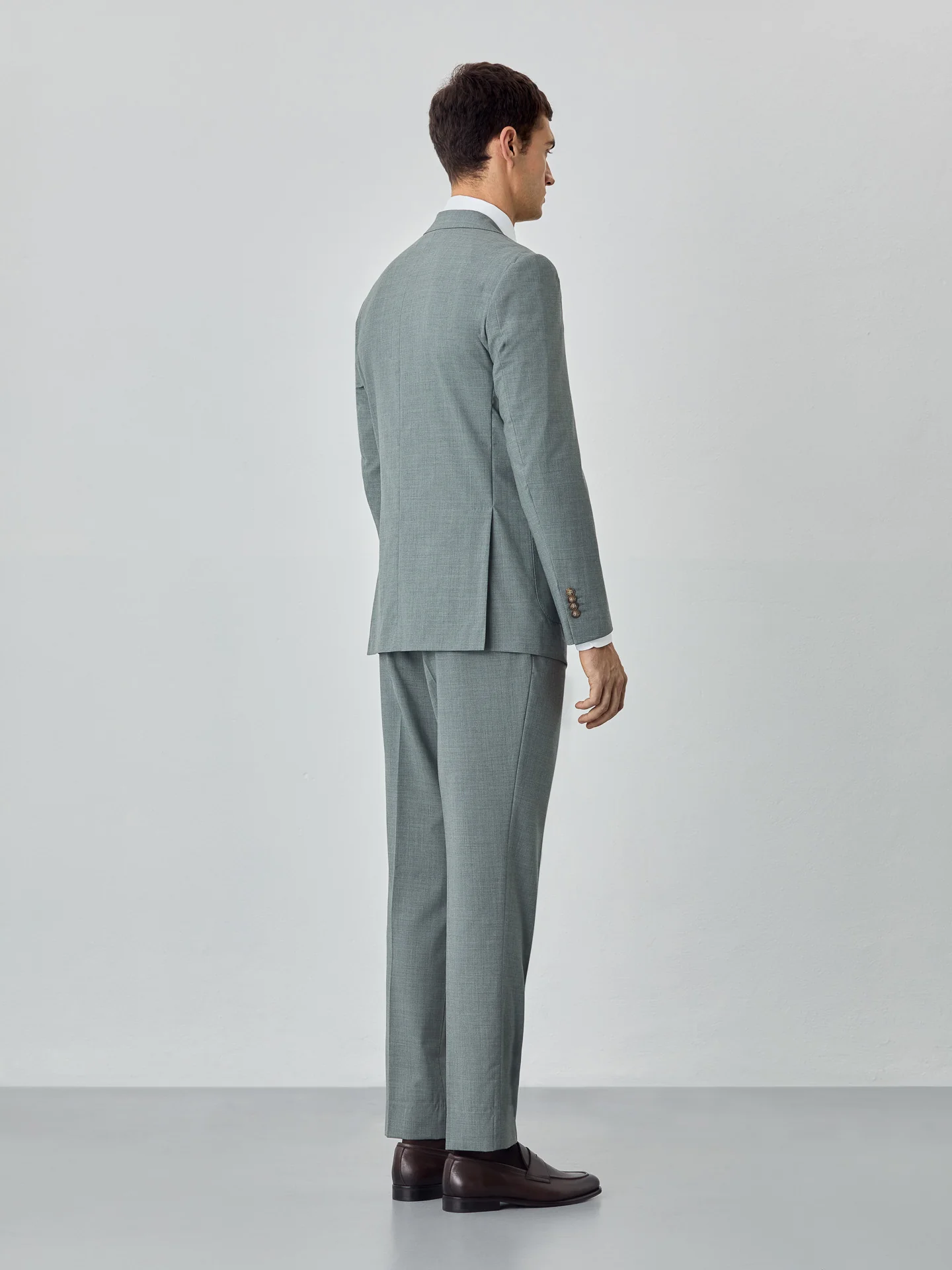 Slim fit Melange Business Suit - Image 2