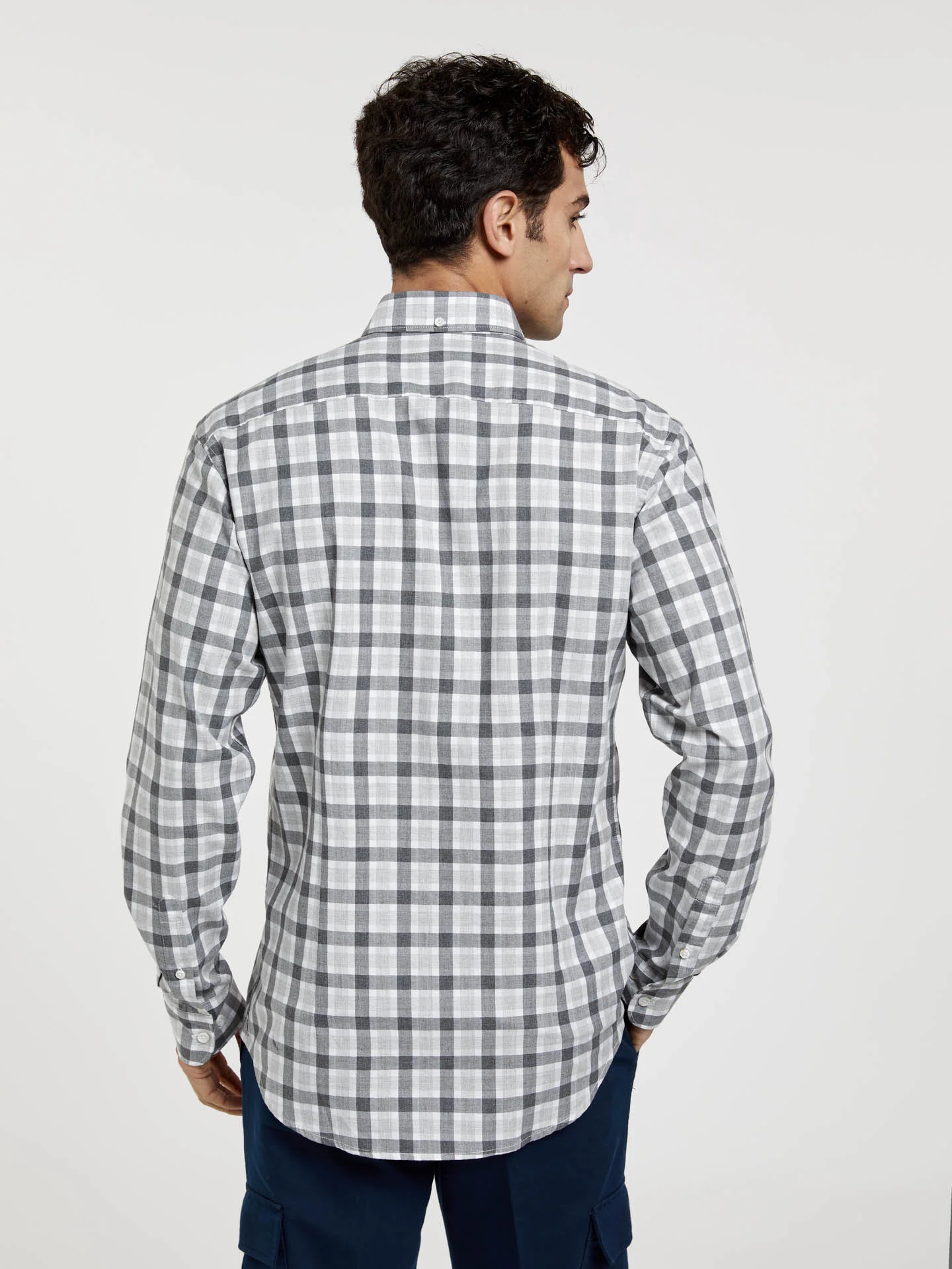 Slim fit melange checks shirt - Image 3