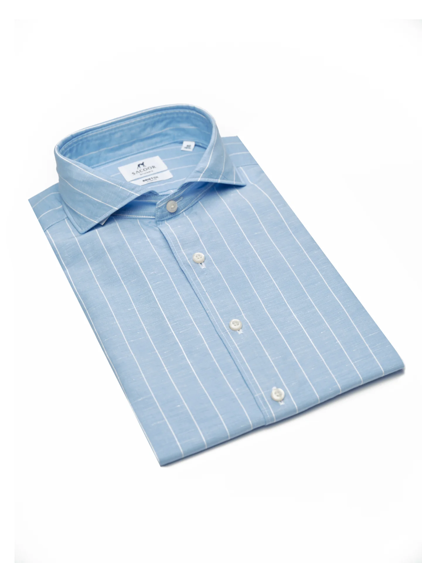 Slim fit New Formal linen stripes shirt - Image 2