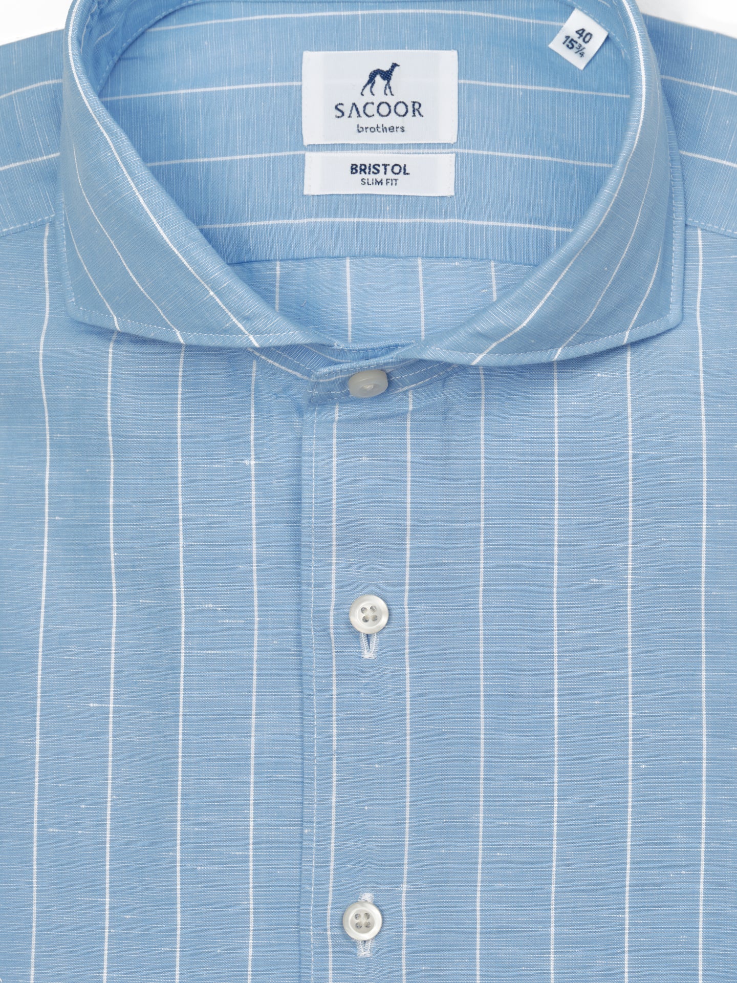 Slim fit New Formal linen stripes shirt - Image 3