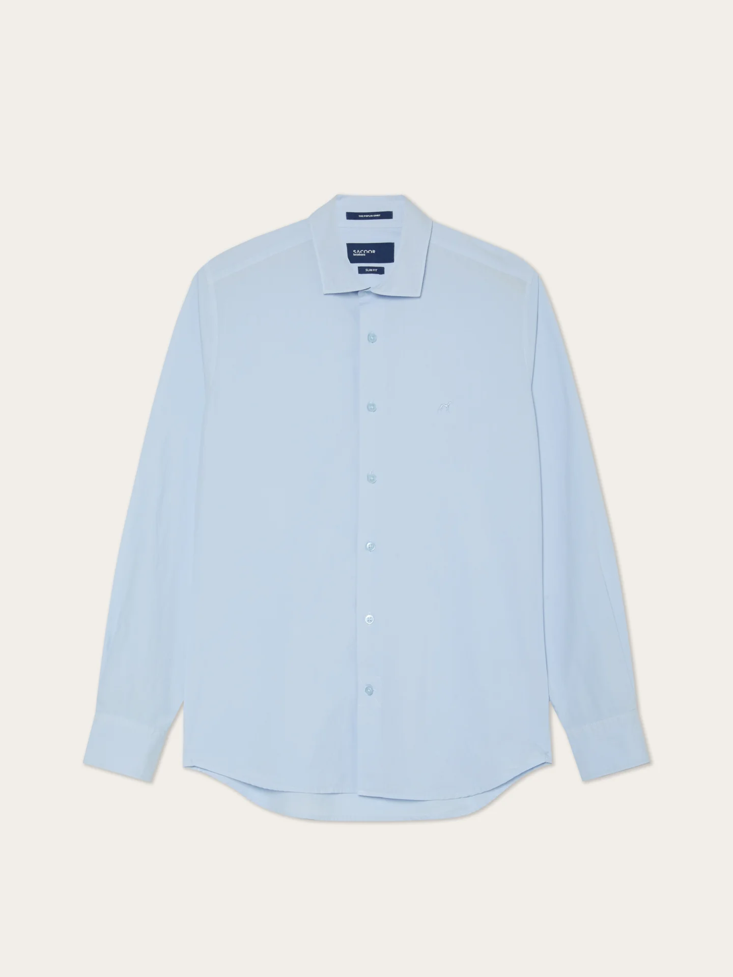 Slim Fit Overdye Poplin Shirt With Open Collar - Image 28