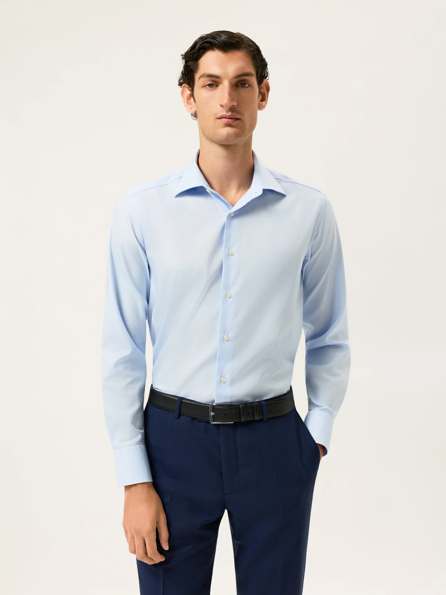 Slim Fit Oxford Formal Shirt With Oxford Collar - Image 2