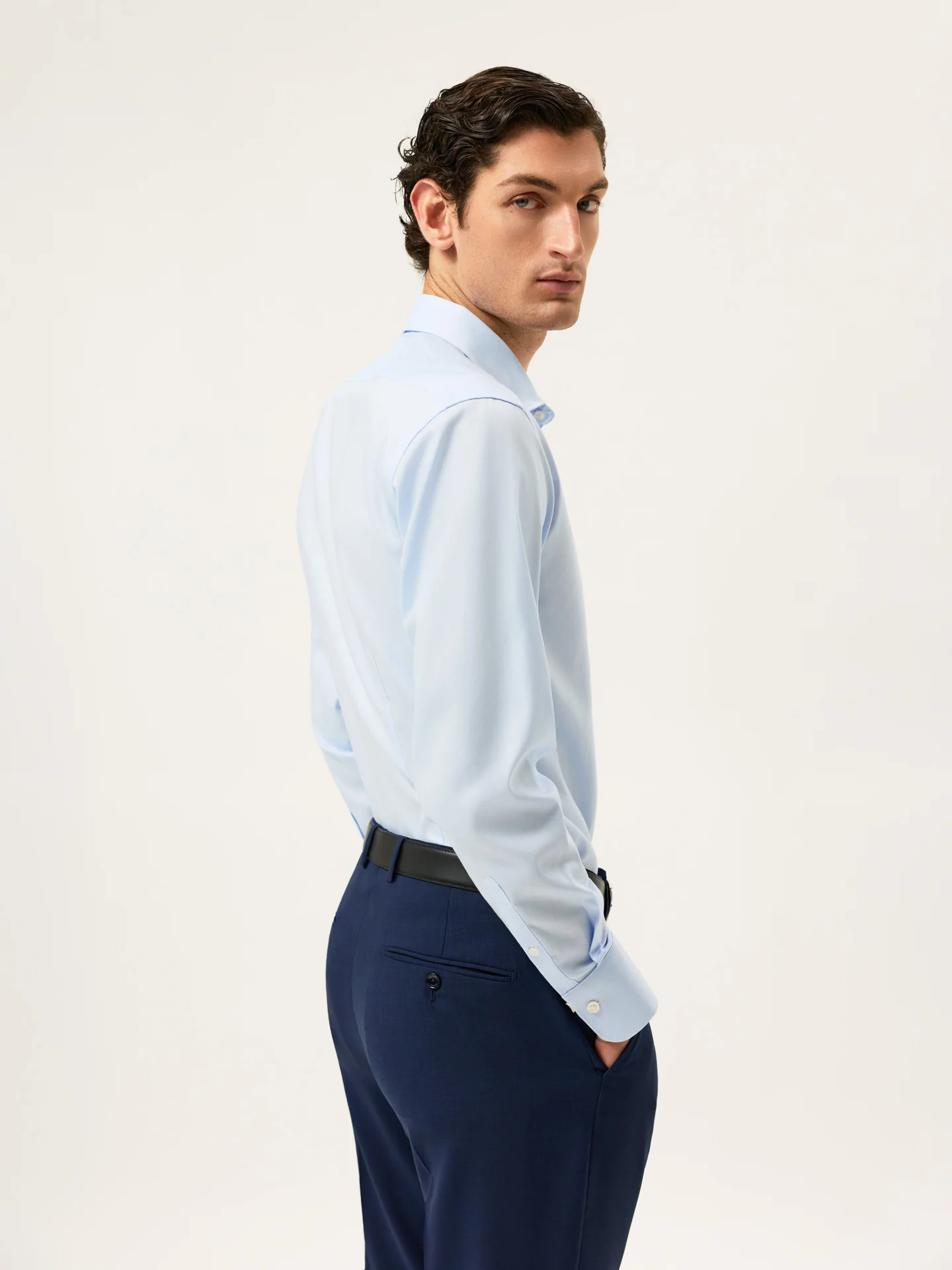 Slim Fit Oxford Formal Shirt With Oxford Collar - Image 3