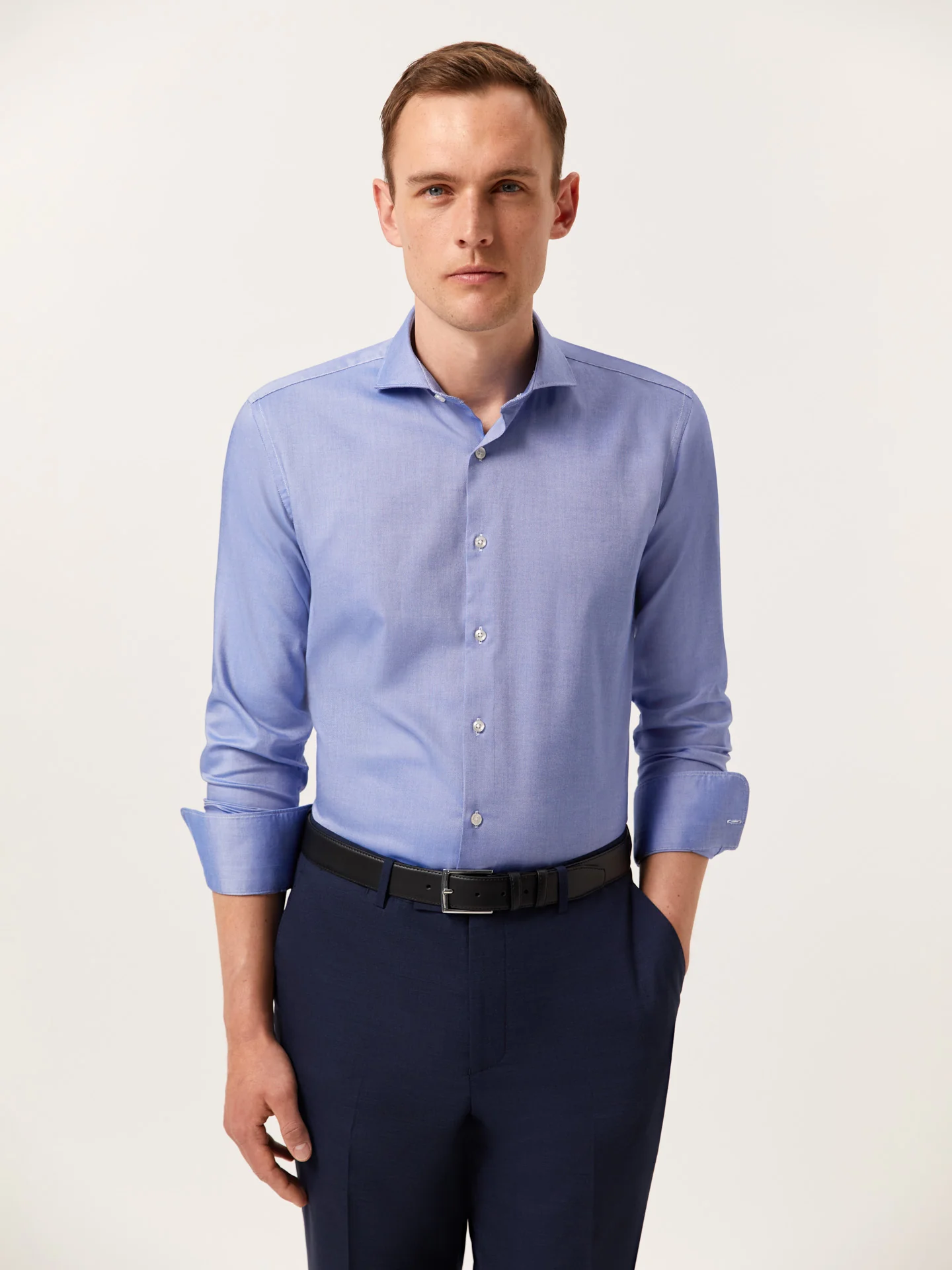 Slim Fit Oxford Shirt with Dublin Collar - Image 3