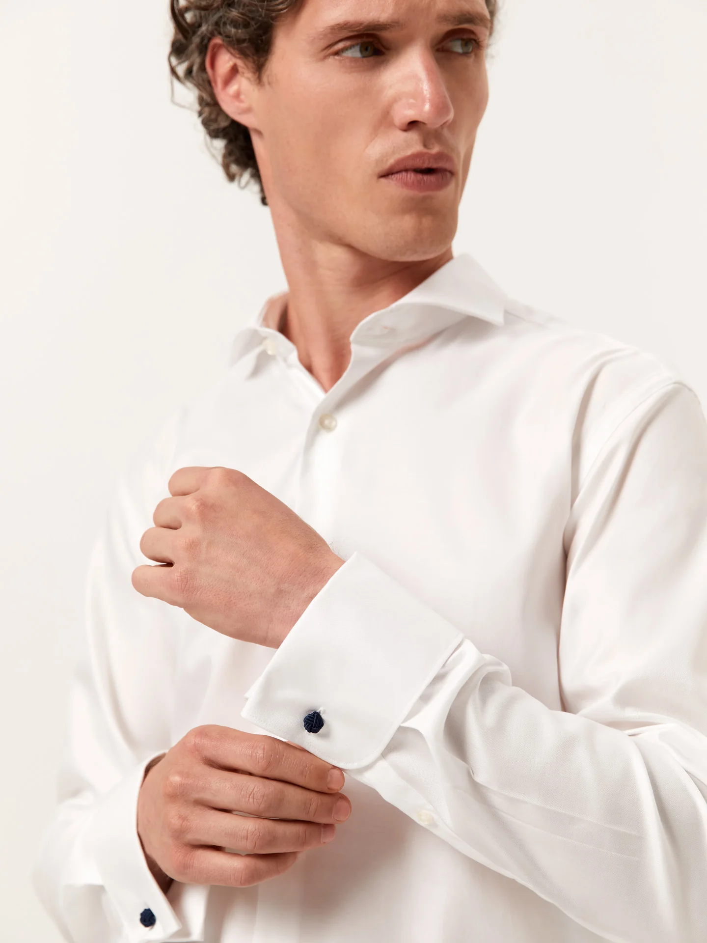 Slim Fit Oxford Shirt with Dublin Collar and Double Cuffs - Image 10