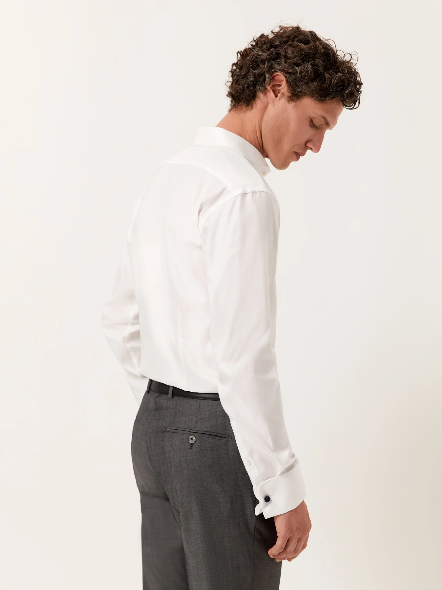 Slim Fit Oxford Shirt with Dublin Collar and Double Cuffs - Image 11