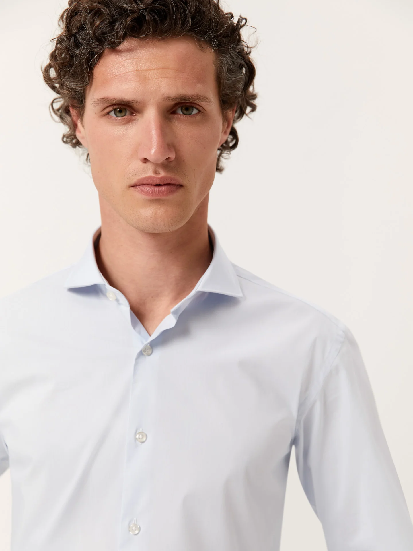 Slim Fit Performance Small Striped Shirt with Dublin Collar - Image 2