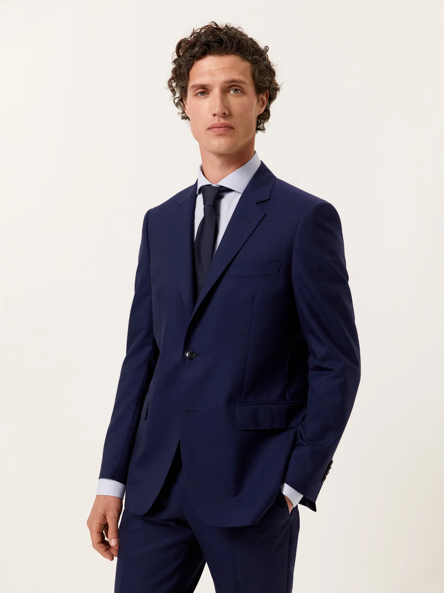 Slim Fit Performance Small Striped Shirt with Dublin Collar - Image 2