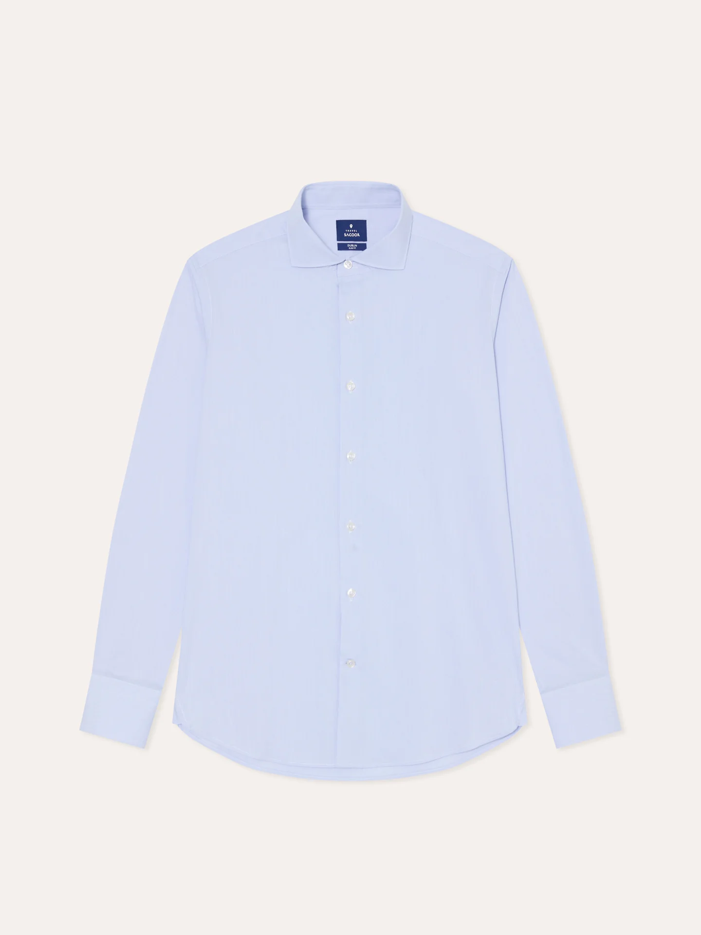 Slim Fit Performance Small Striped Shirt with Dublin Collar - Image 4