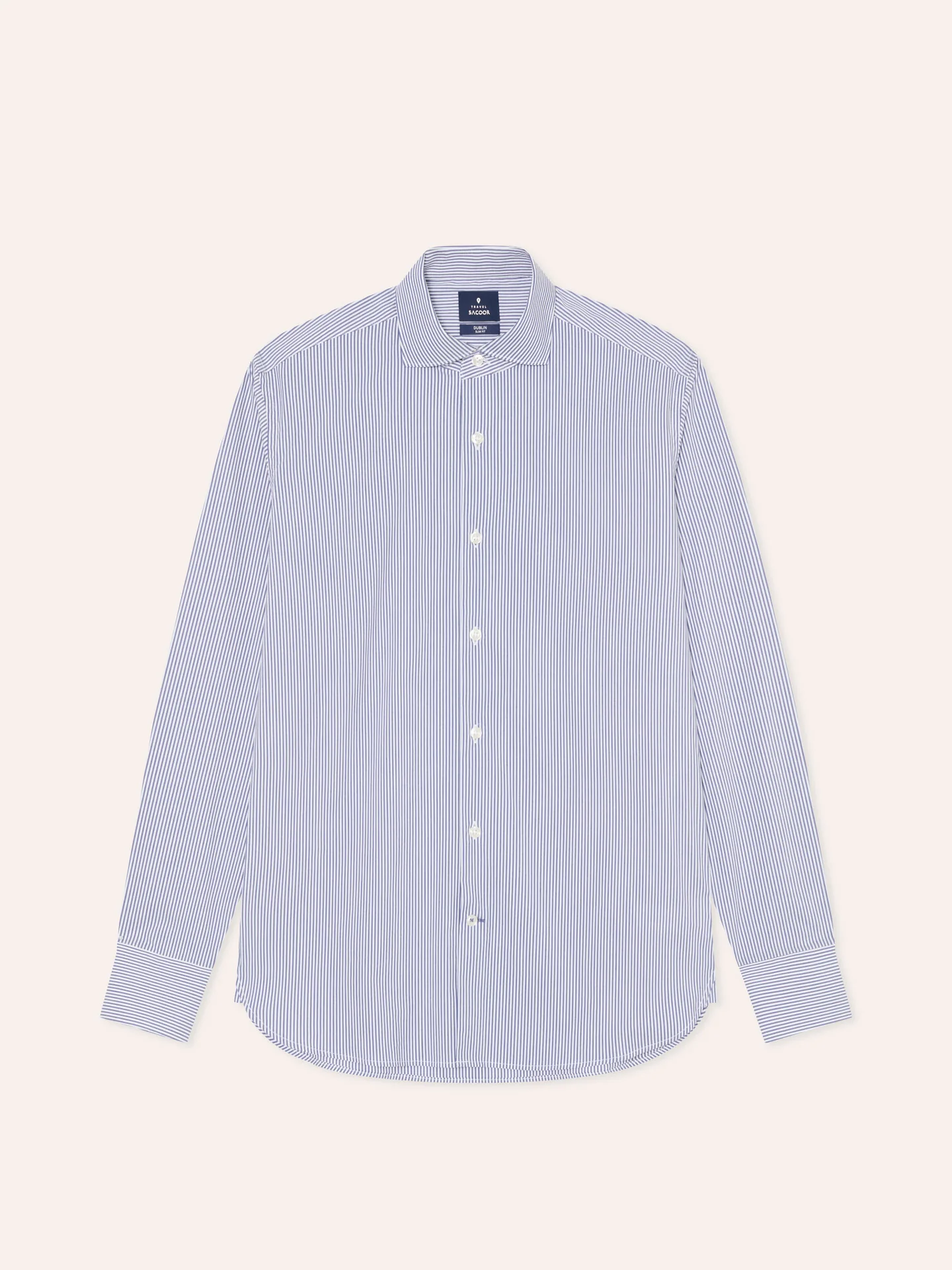 Slim Fit Performance Striped Shirt with Dublin Collar - Image 4