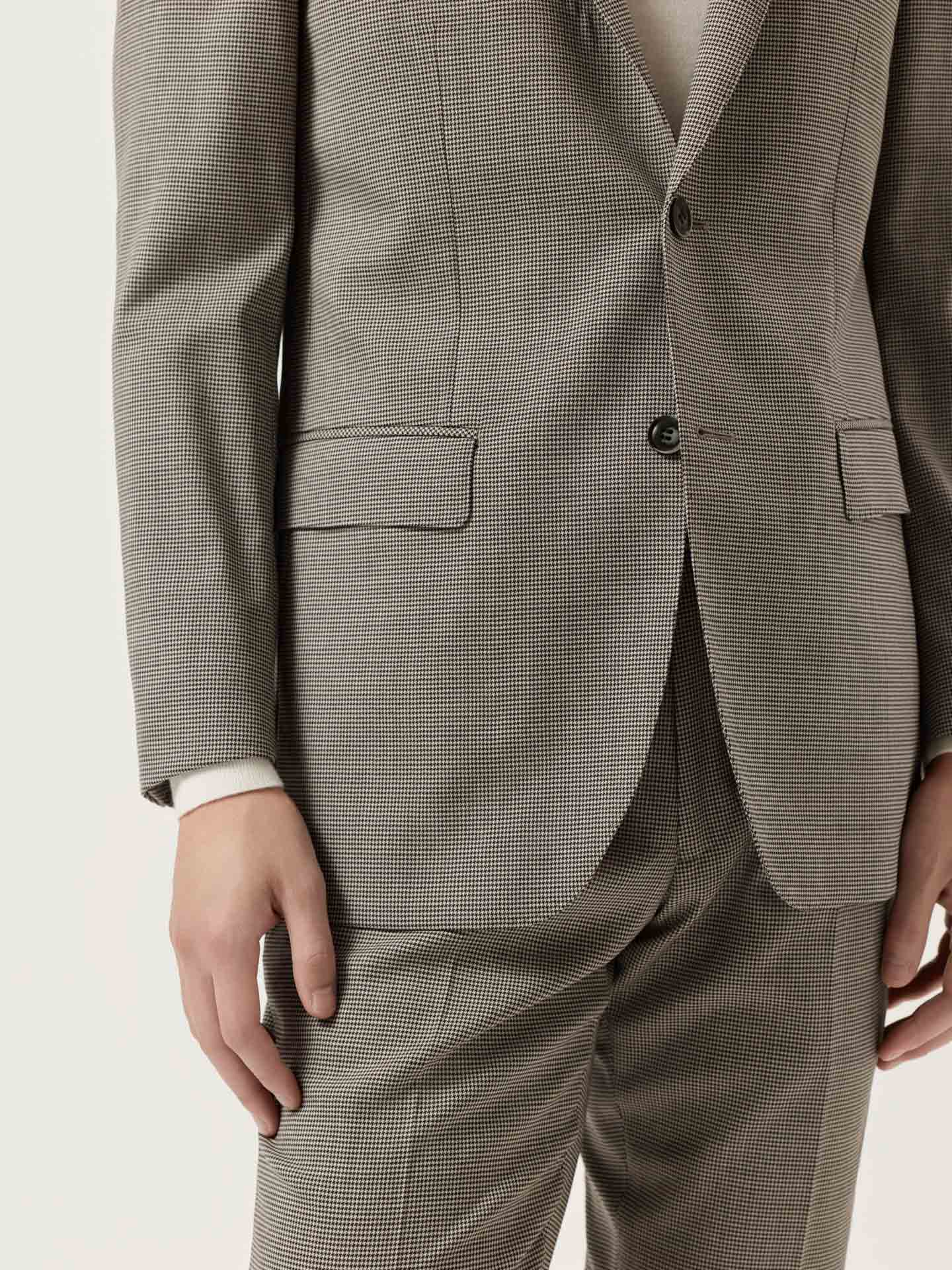 Slim Fit Pied-de-Poule Travel Suit - Image 3