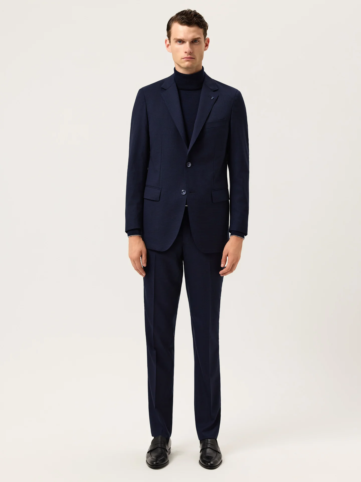 Slim Fit Pied-de-Poule Travel Suit