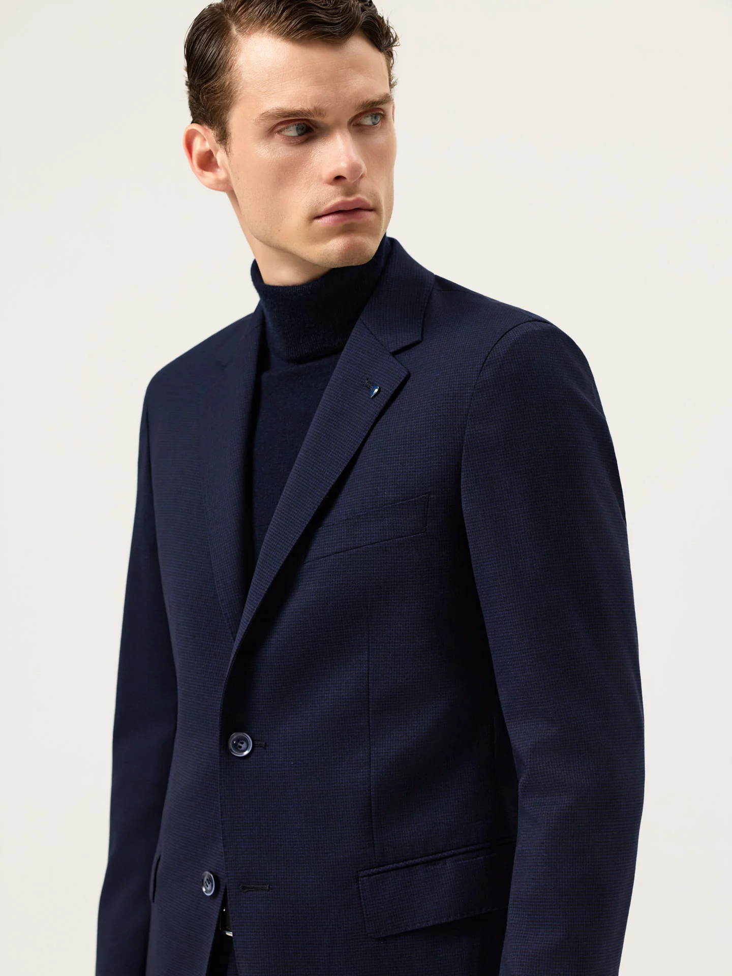 Slim Fit Pied-de-Poule Travel Suit - Image 2