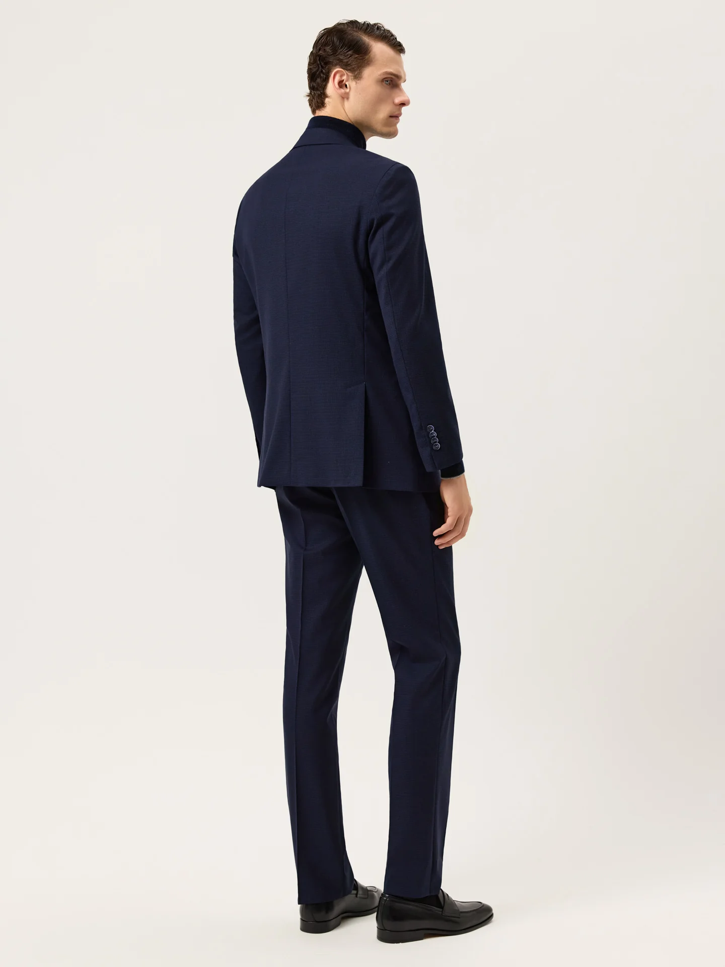 Slim Fit Pied-de-Poule Travel Suit - Image 3