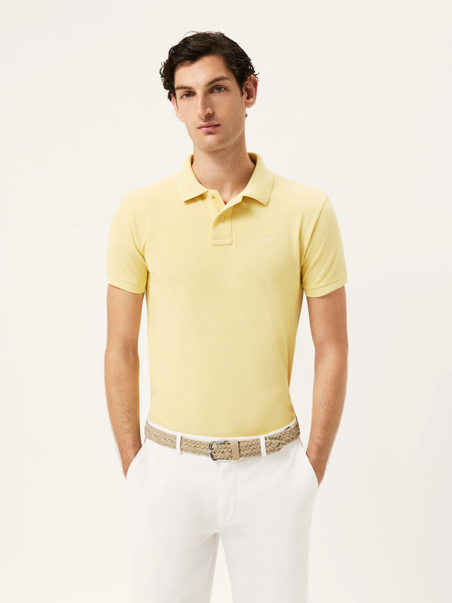 Slim fit piqué polo shirt Garment Dye Edition - Image 18