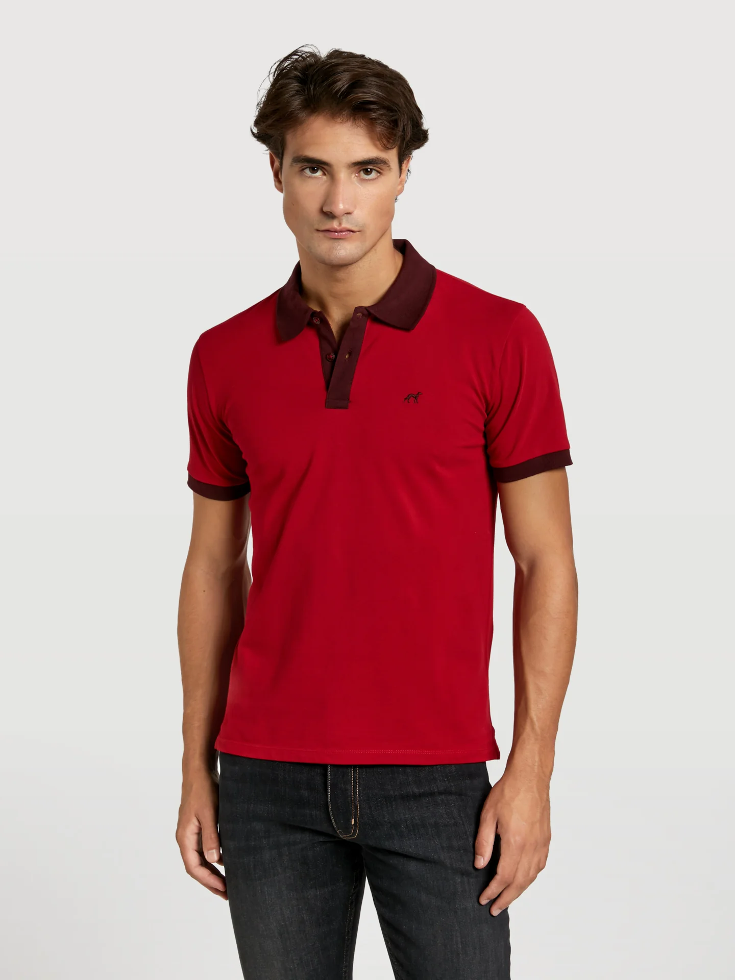 Slim fit piqué polo shirt with contrast colour - Image 13