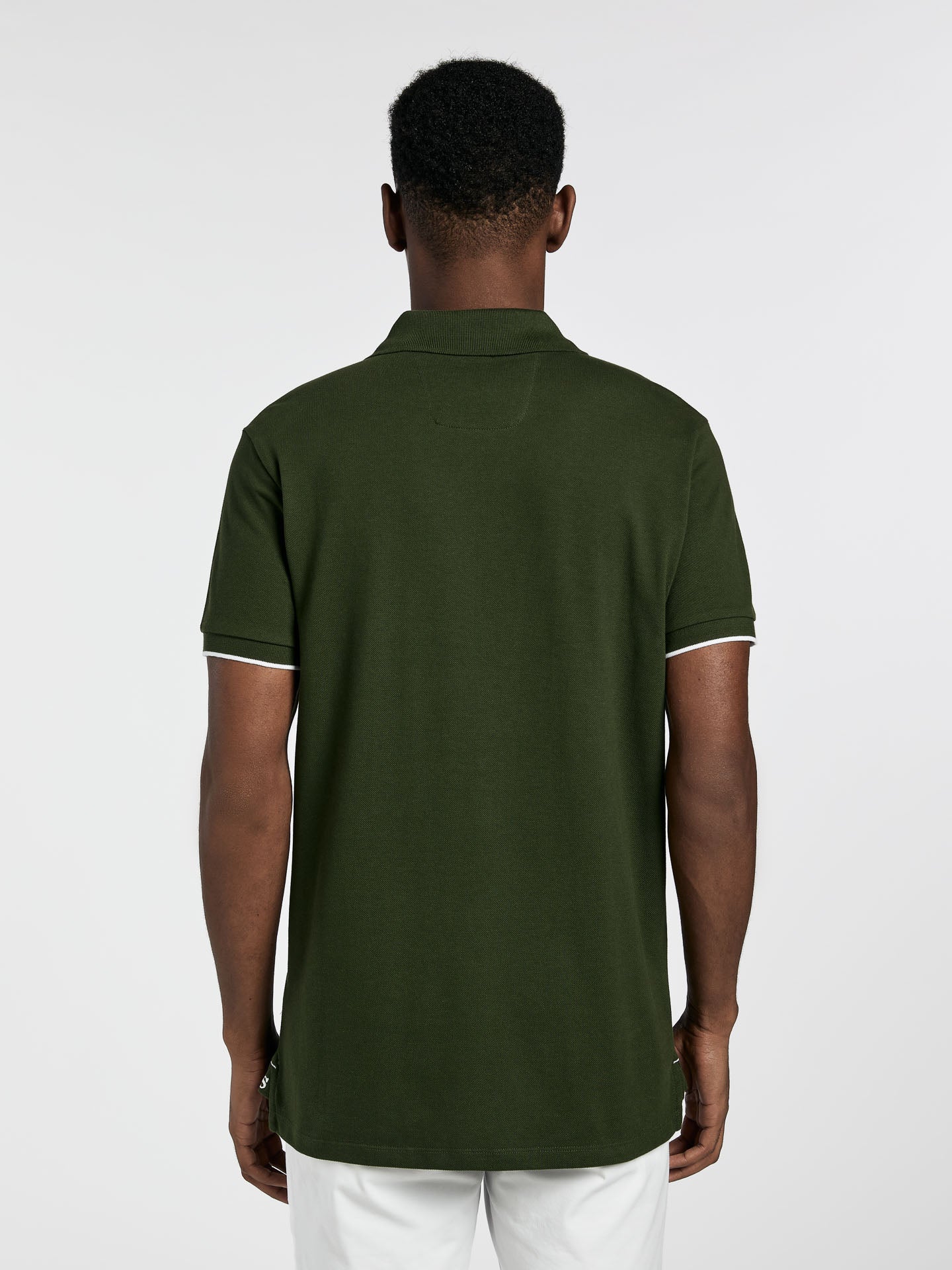 Slim fit piqué polo shirt with wrinkled placket - Image 4