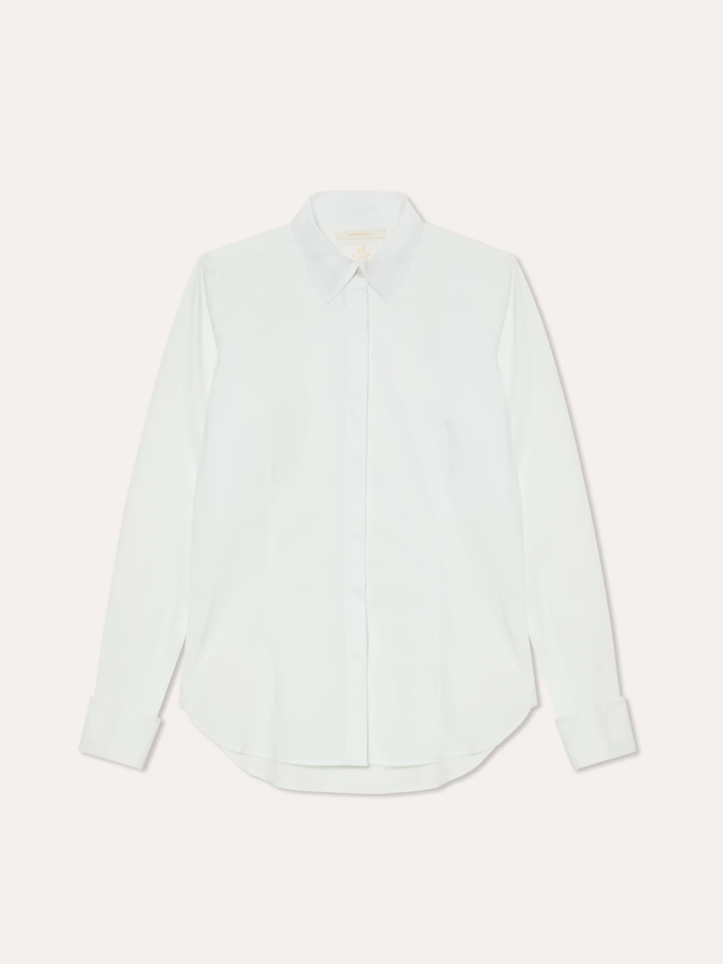 Slim Fit Plain Comfort Poplin Shirt With Gold Cuffs Buttons - Image 4