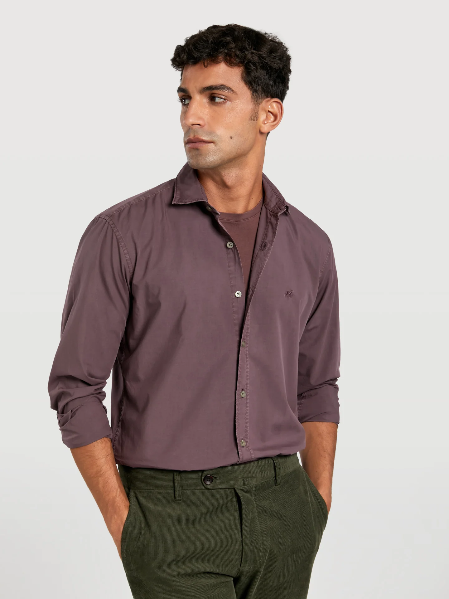 Slim fit poplin faded shirt - Image 14