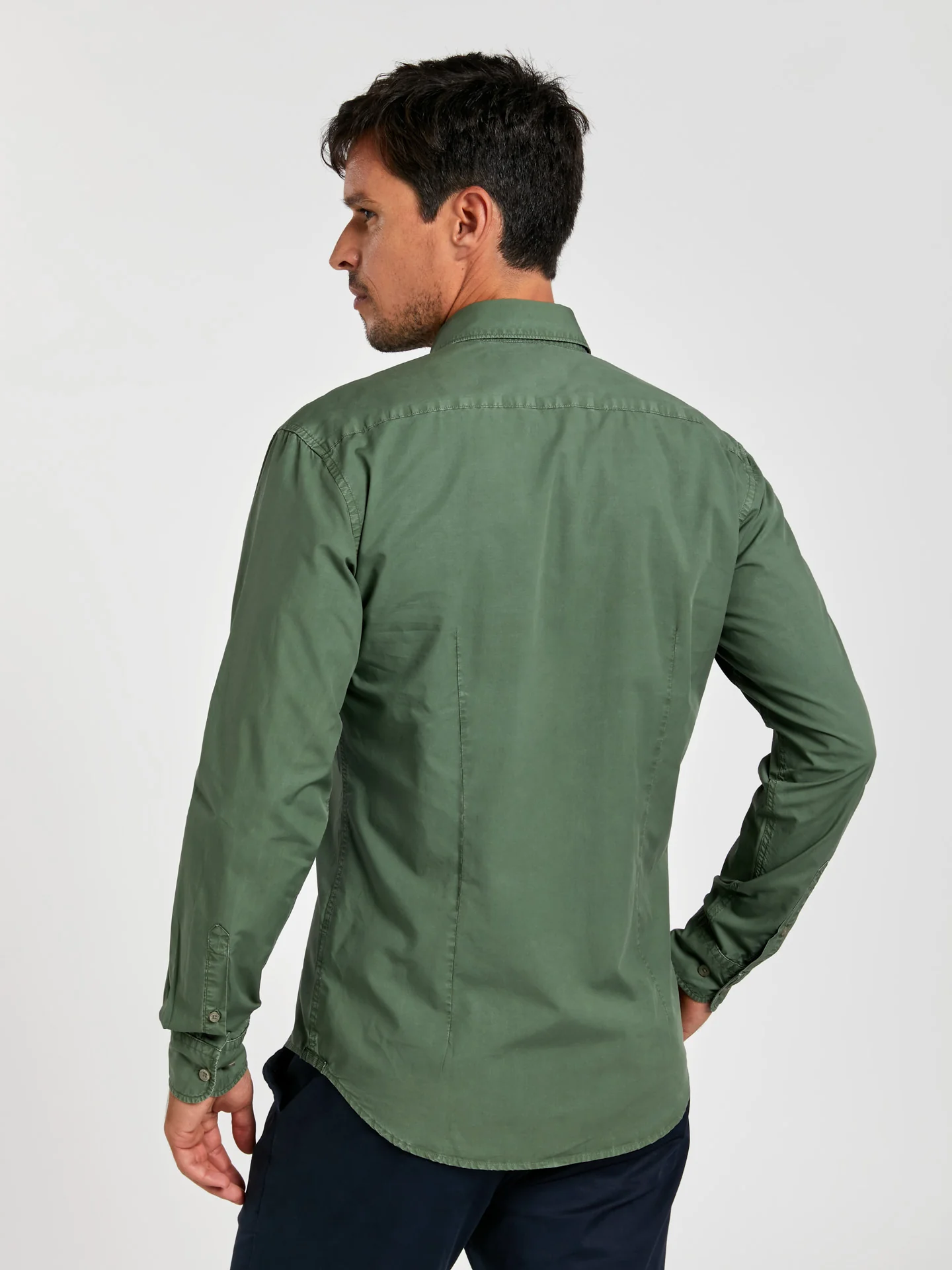 Slim fit poplin faded shirt - Image 9