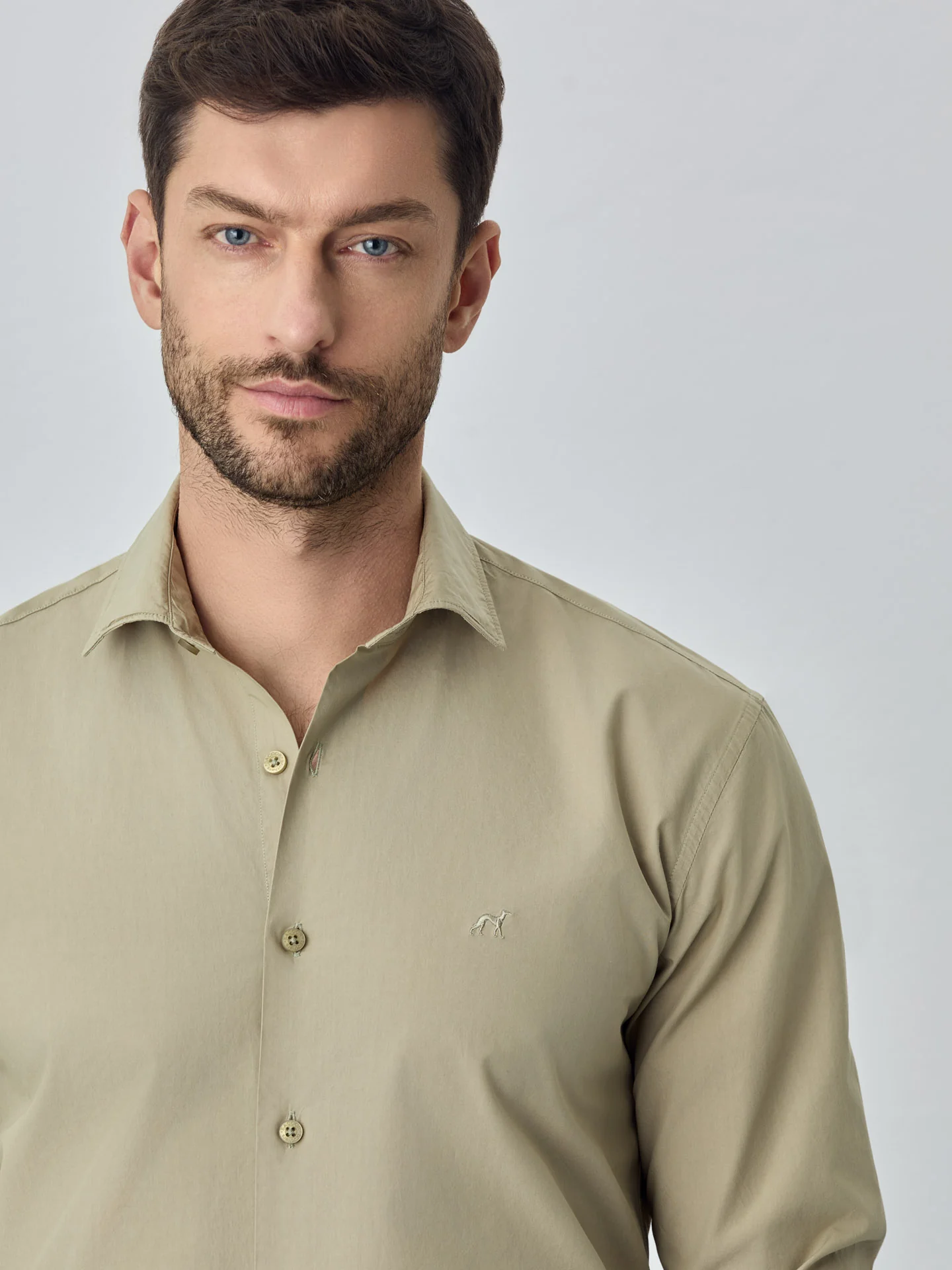 Slim fit poplin over dye shirt - Image 18