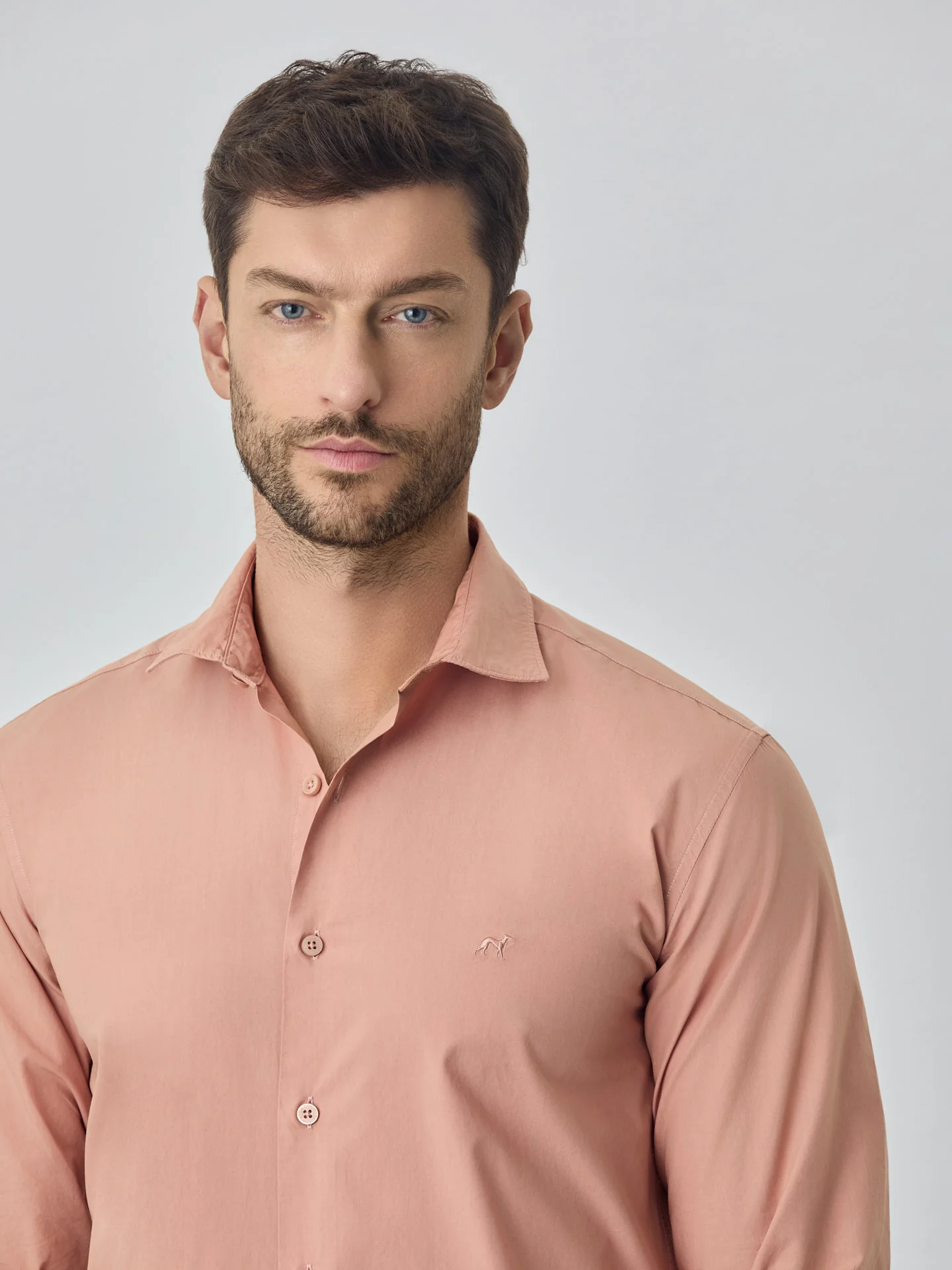 Slim fit poplin over dye shirt - Image 21