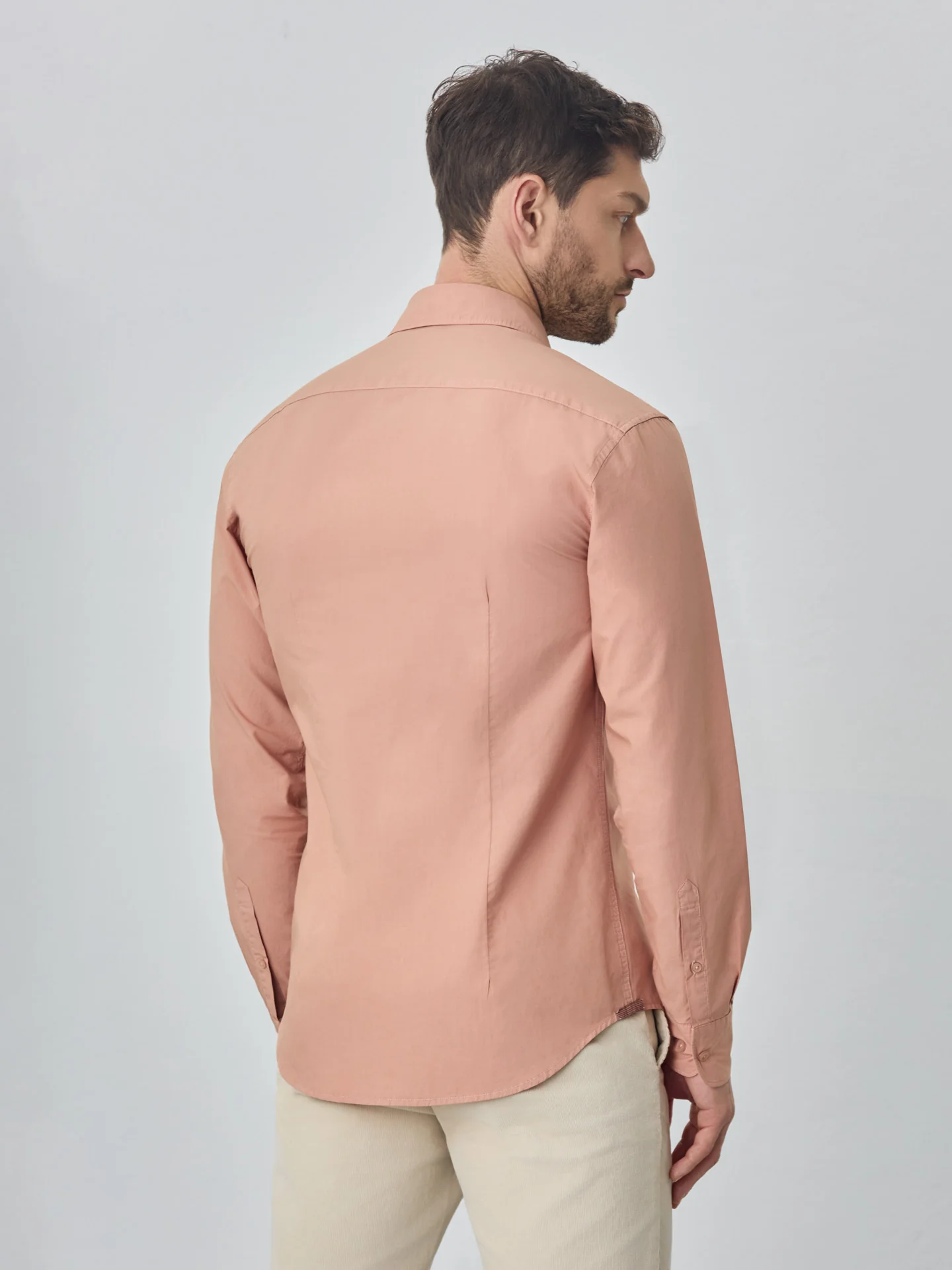 Slim fit poplin over dye shirt - Image 22