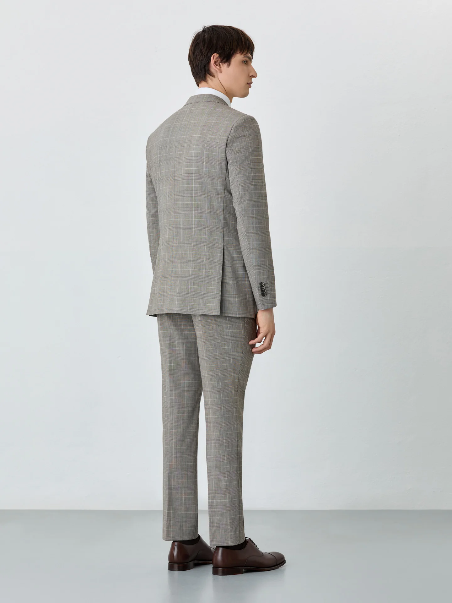 Slim Fit Prince Of Wales 3 Pieces Suit In Wool-elastane Blend - Image 3