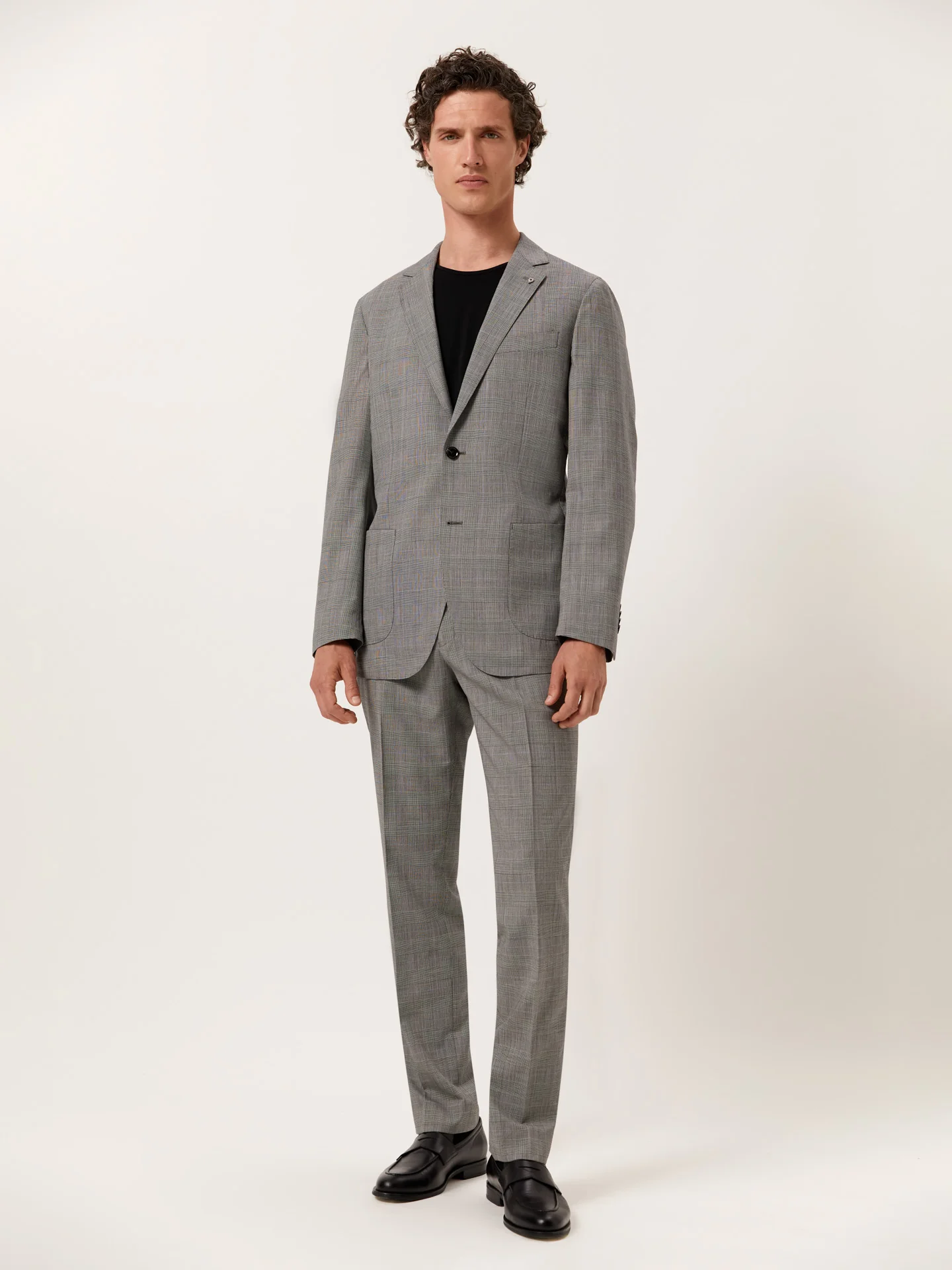 Slim Fit Prince of Wales Suit in Wool - Image 2
