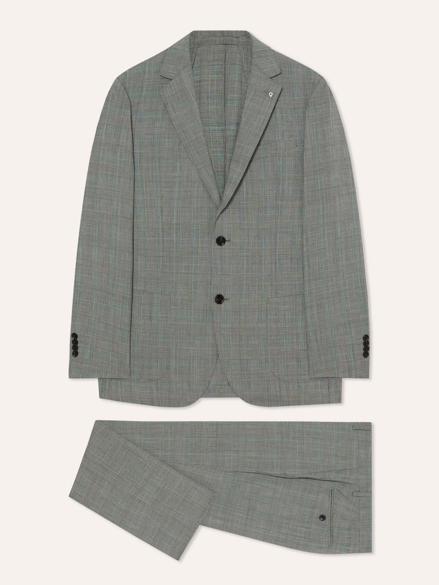 Slim Fit Prince of Wales Suit in Wool - Image 4